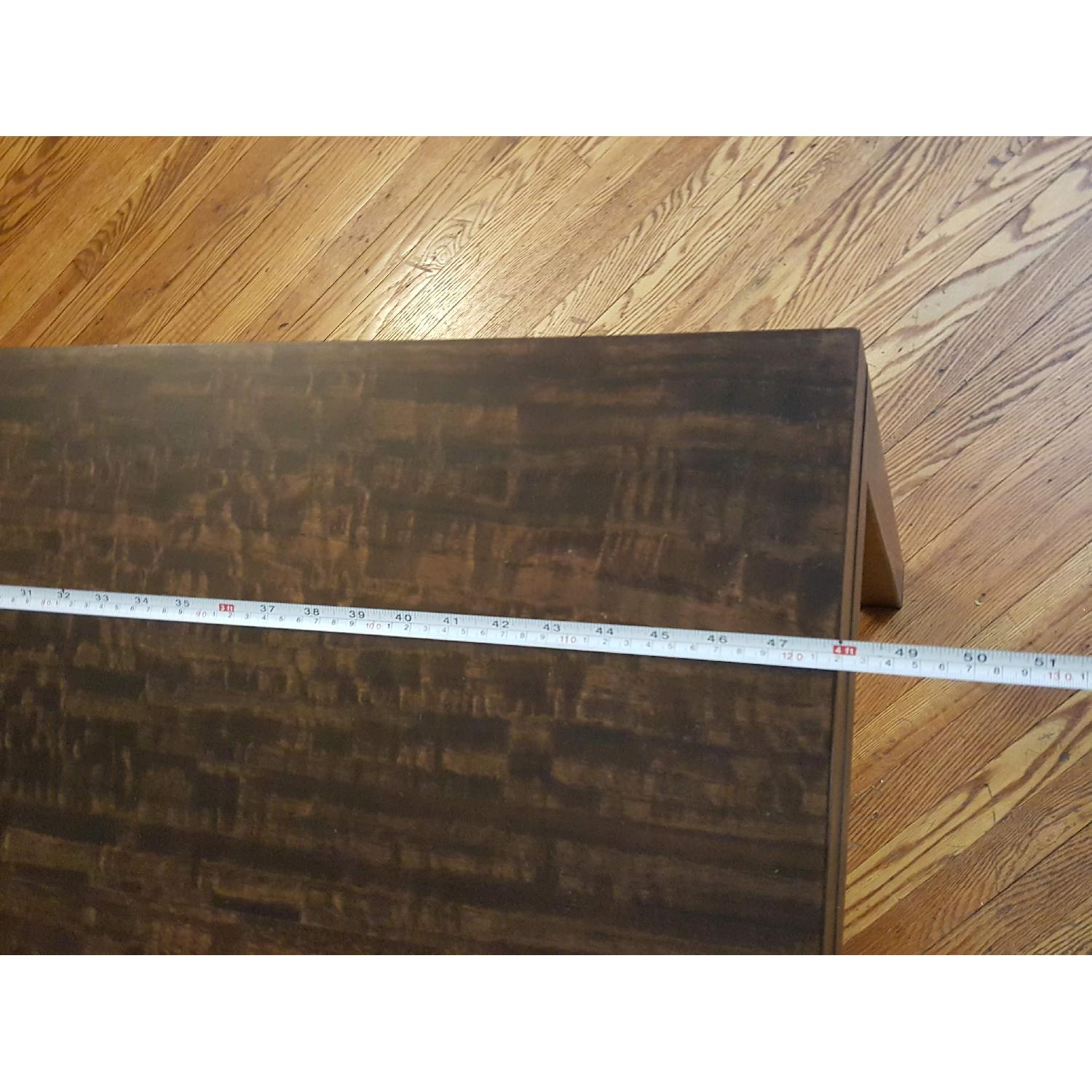 Crate & Barrel Parsons Walnut Top/Dark Steel Base Table - image-7