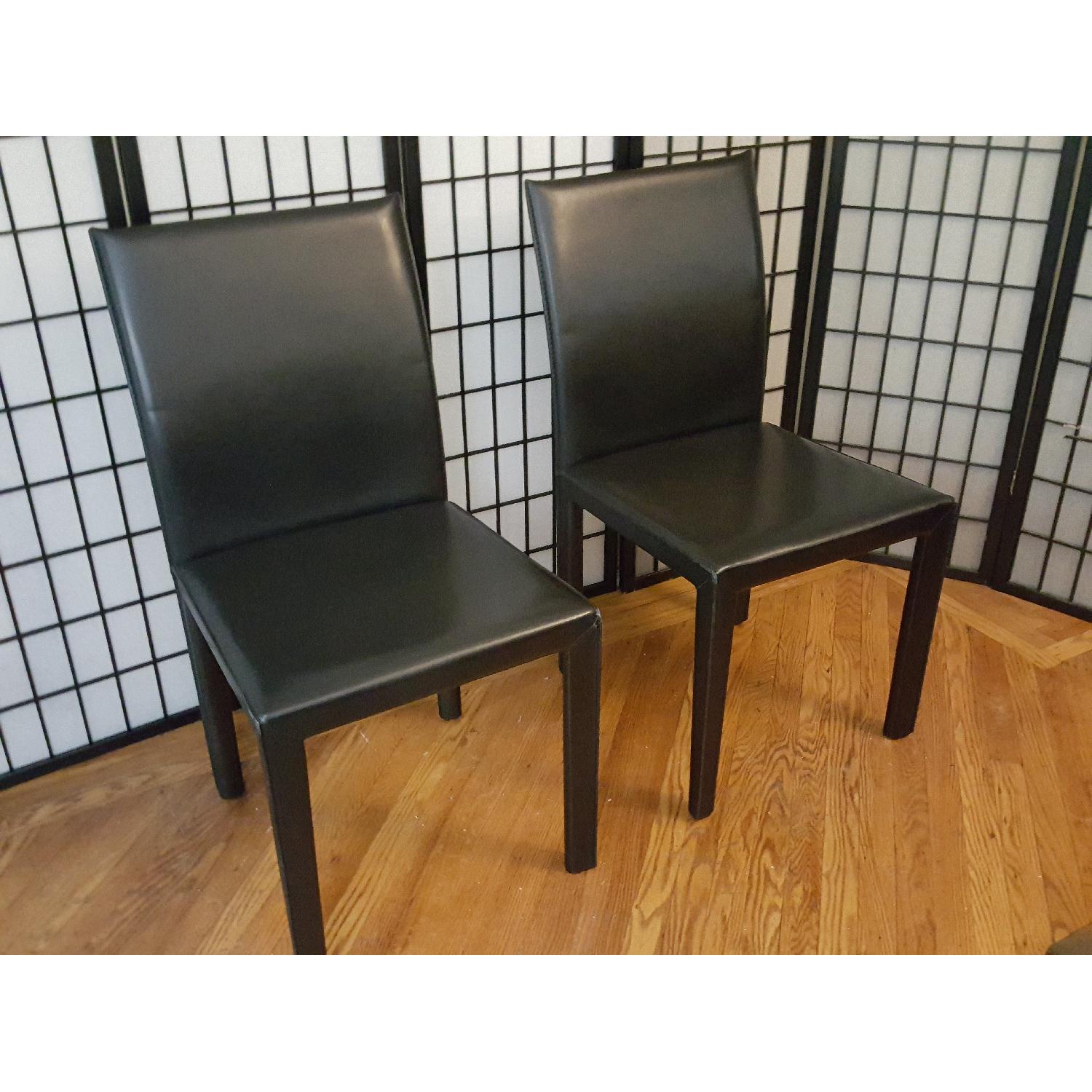 Crate & Barrel Parsons Walnut Top/Dark Steel Base Table - image-15