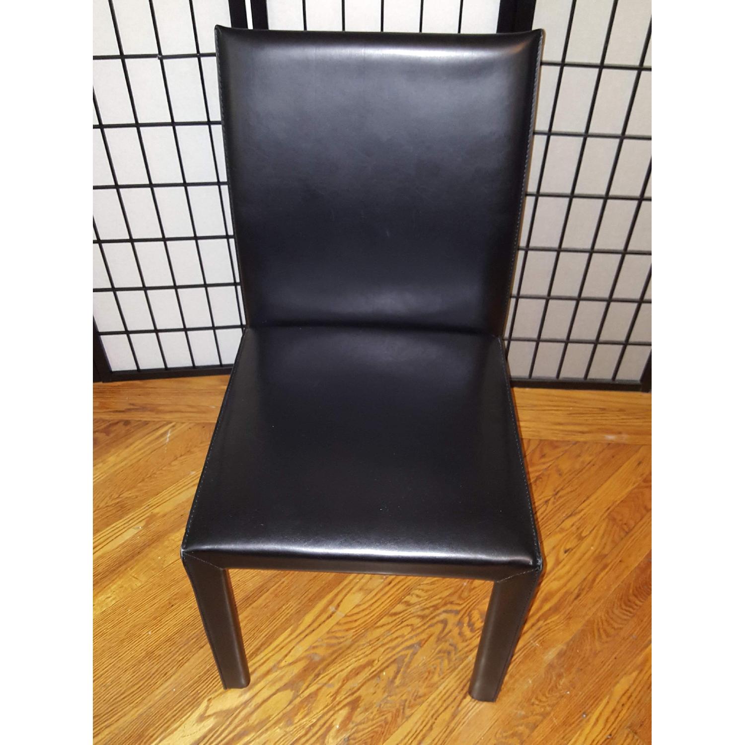 Crate & Barrel Parsons Walnut Top/Dark Steel Base Table - image-19