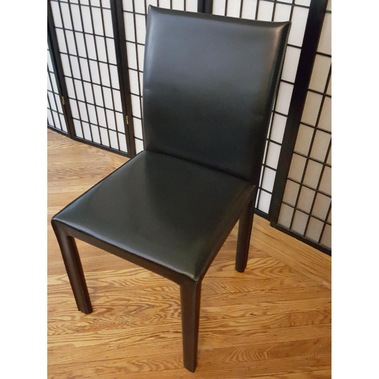 Crate & Barrel Parsons Walnut Top/Dark Steel Base Table - image-21