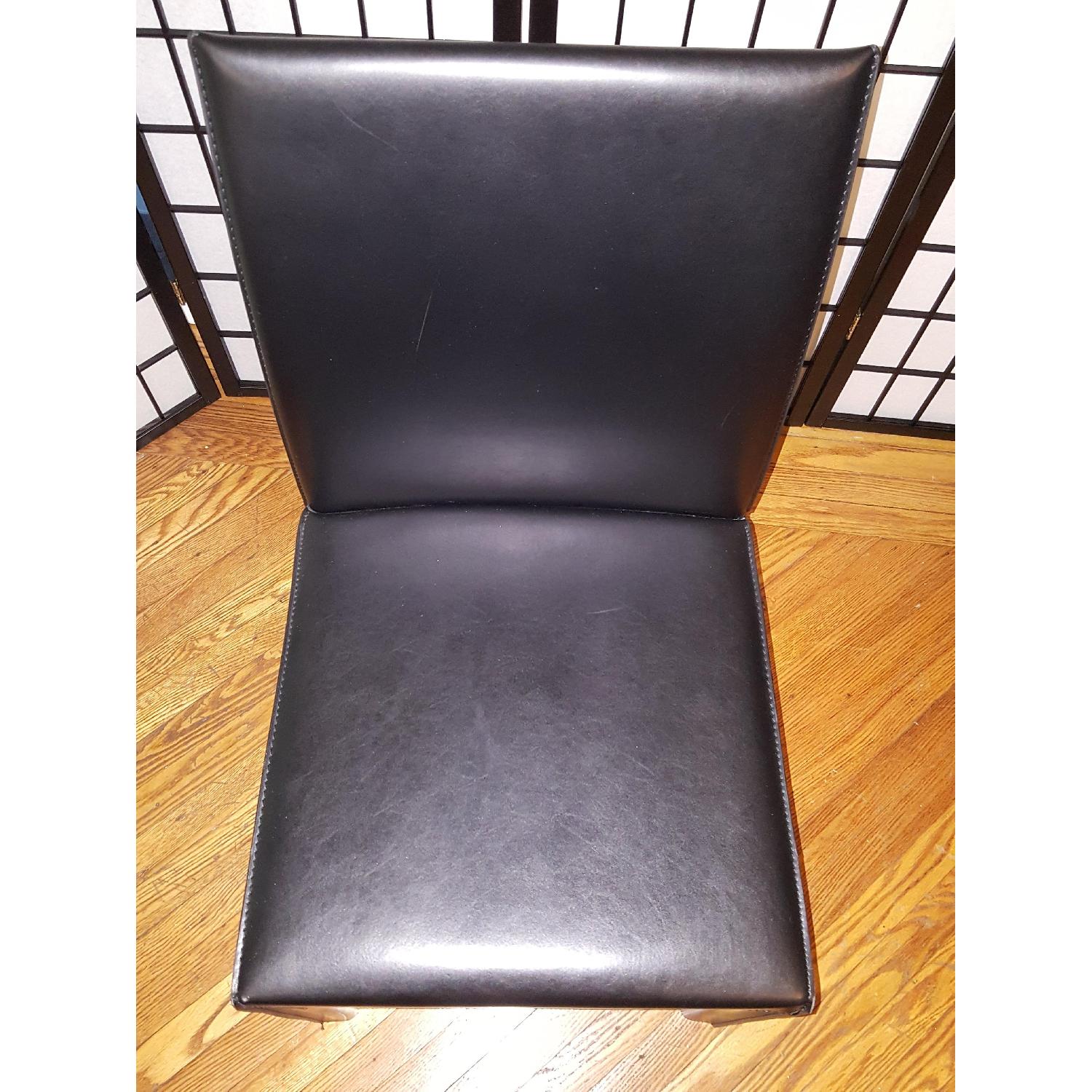 Crate & Barrel Parsons Walnut Top/Dark Steel Base Table - image-22