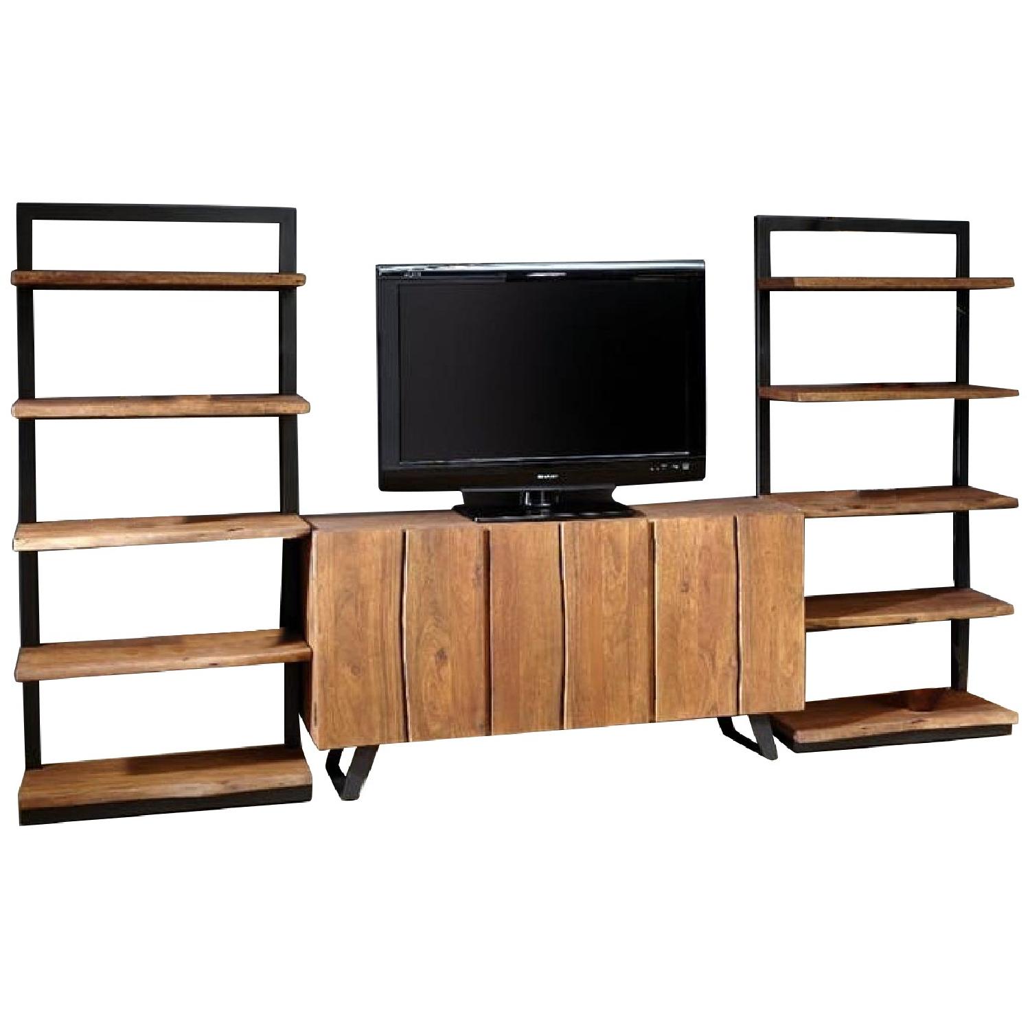 Jadu Accents Dining Room Acacia wood 3 Piece Wall Unit - image-0