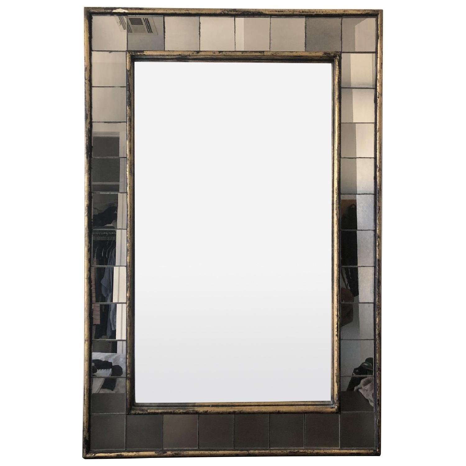 West Elm Antique Tiled Wall Mirror - image-0