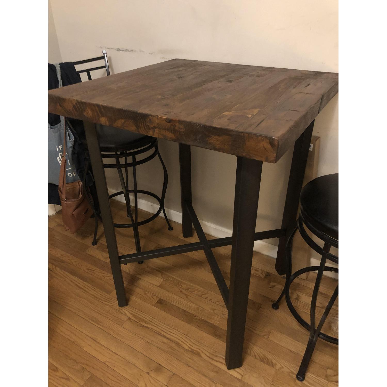 Pottery Barn Griffin Reclaimed Wood Bar-Height Table - image-3