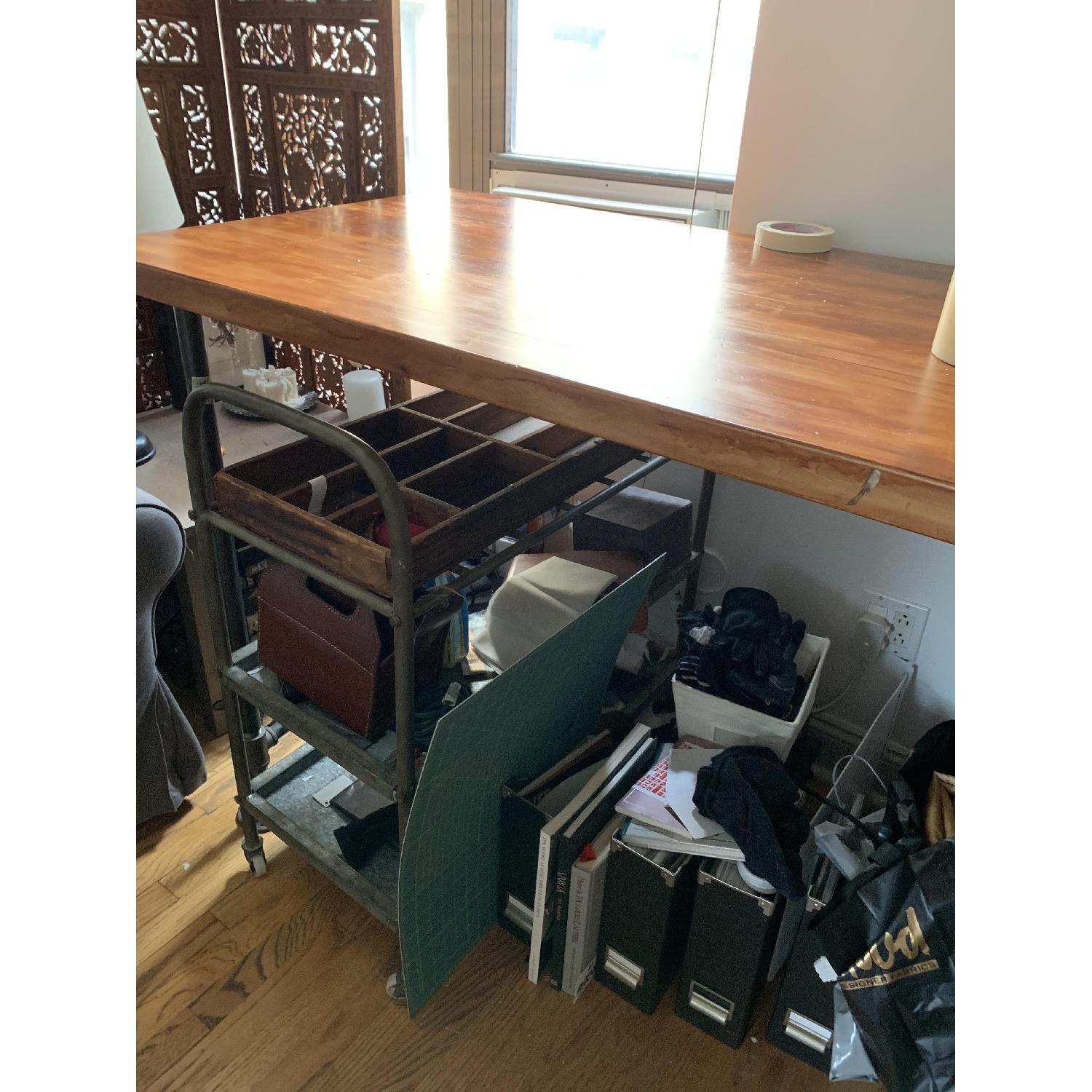 Counter Height Industrial Work Bench/Island - image-2