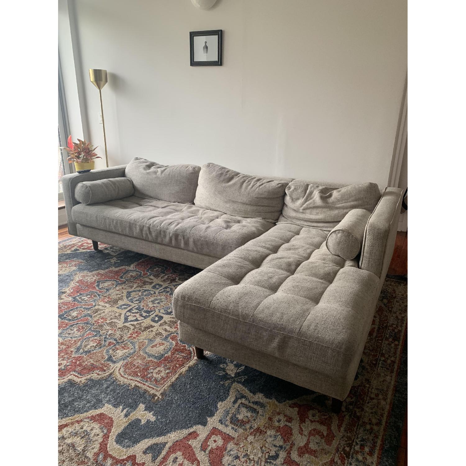 Article Sven Birch Ivory Sectional Sofa - image-1