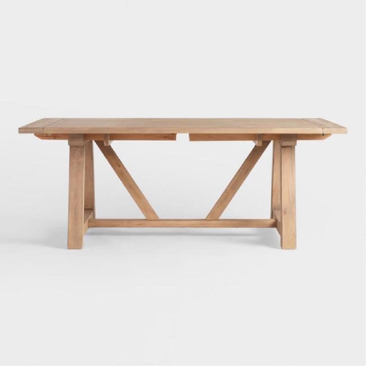 World Market Farmhouse Extension Dining Table - image-3