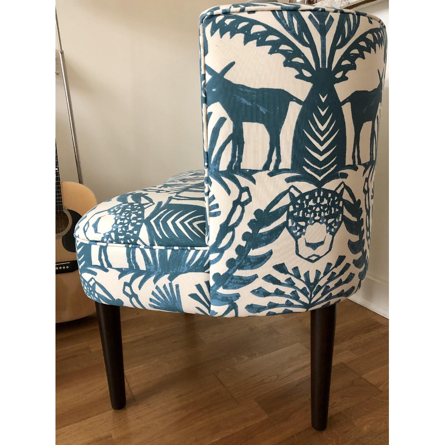 Target Opalhouse Accent Chair & Ottoman in Teal Animal Print - image-2