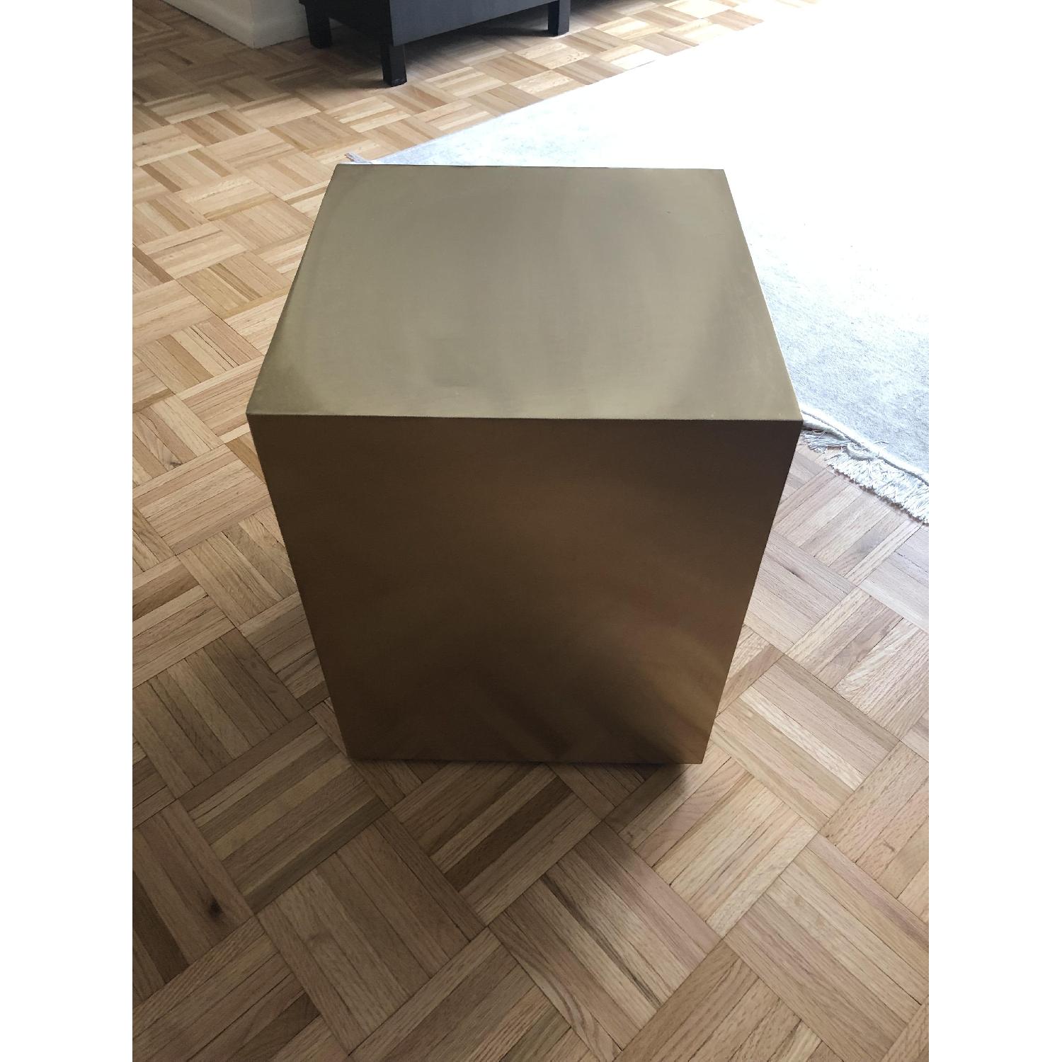 Gold Cube Side Table - image-2