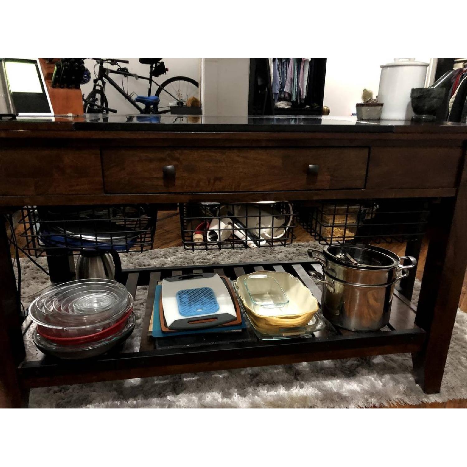 Birch Lane Earline Kitchen Island w/ Hanging Pot Rack - image-4