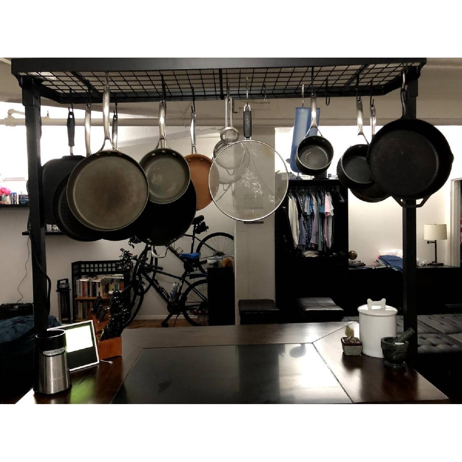 Birch Lane Earline Kitchen Island w/ Hanging Pot Rack - image-5