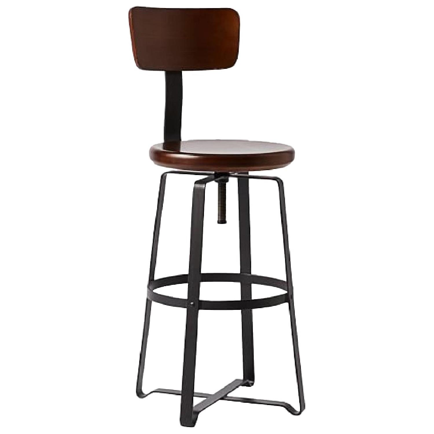 West Elm Adjustable Industrial Swivel Stools AptDeco