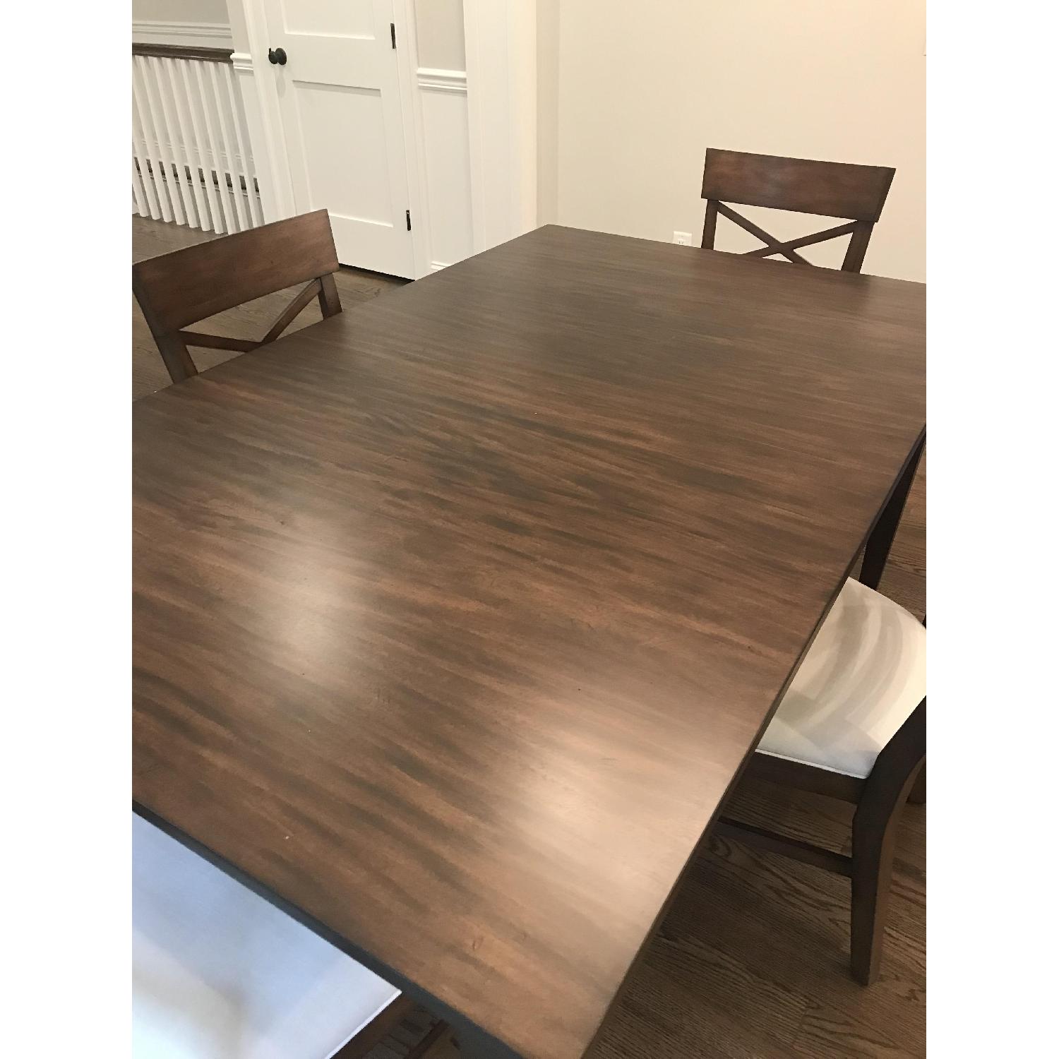 Ethan Allen Christopher Dining Table w/ 6 Custom Chairs - image-5