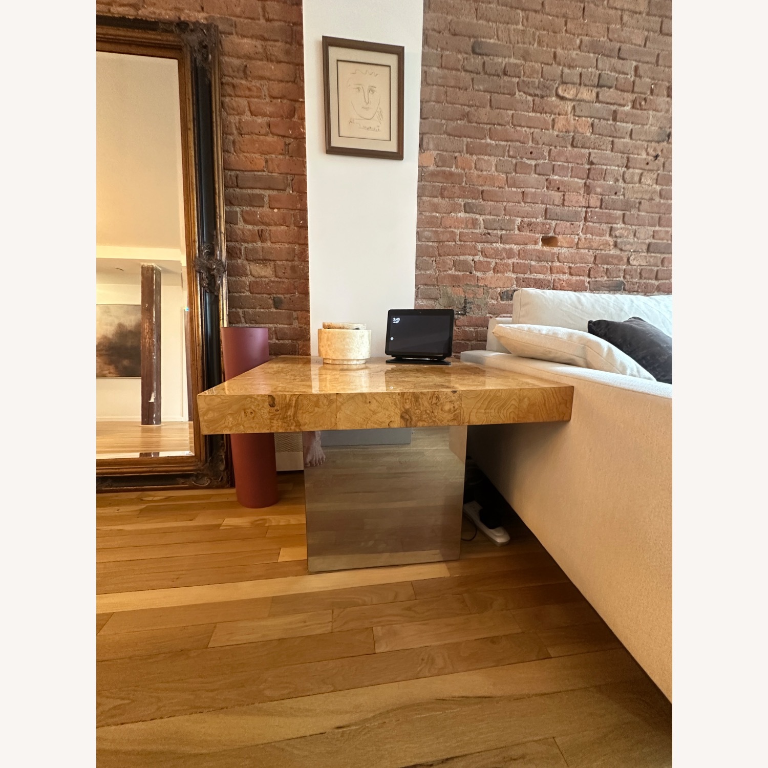 Milo Baughman Burl Patchwork Coffee Table - image-0