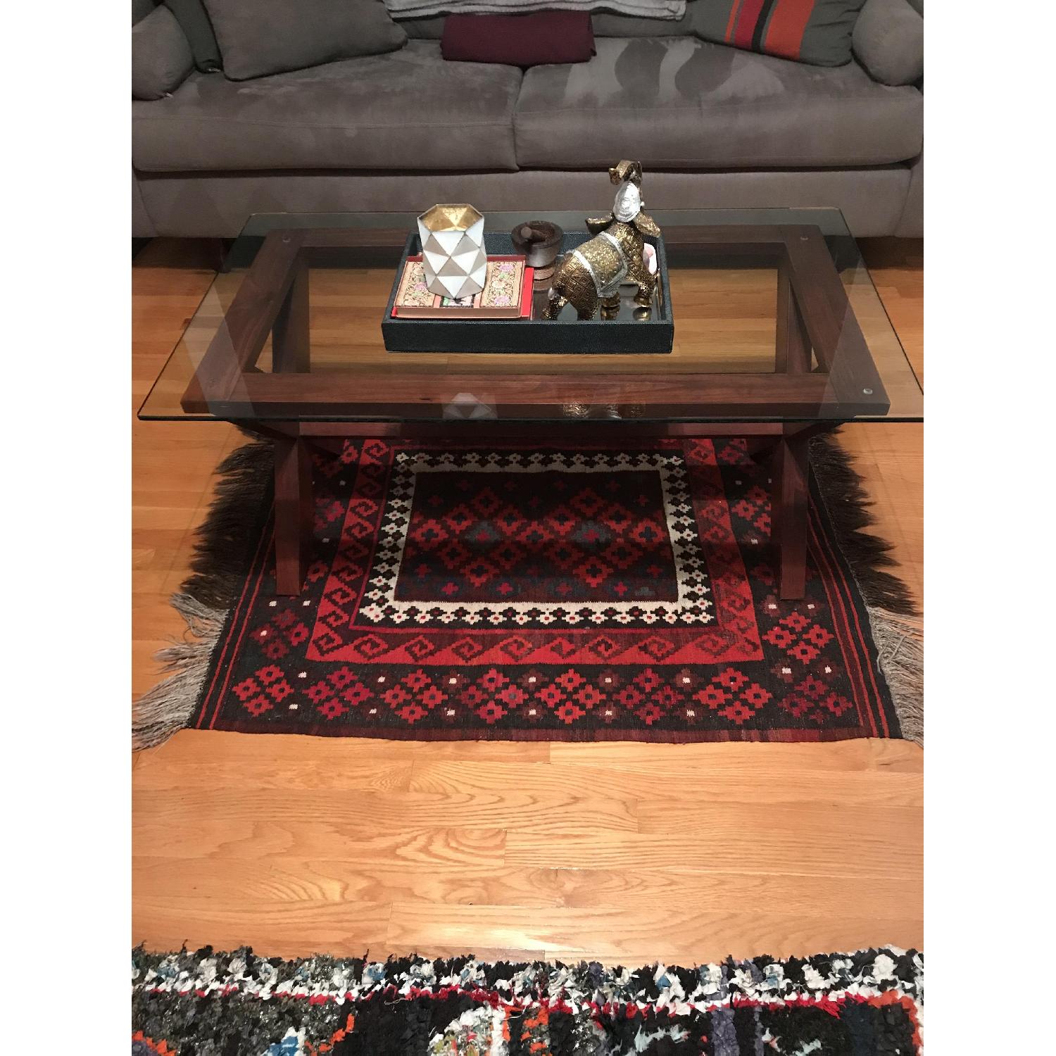 Ashley Cherry Wood Coffee Table w/ Glass Top - image-4