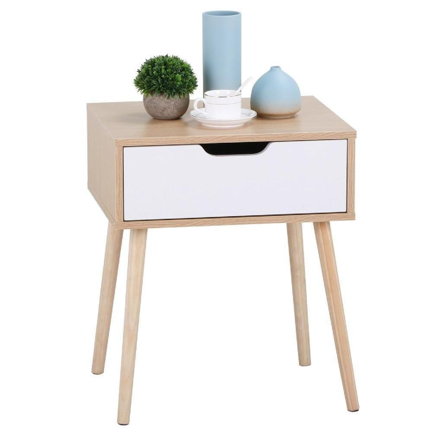 Yaheetech Nighstand w/ Storage Drawer - image-0