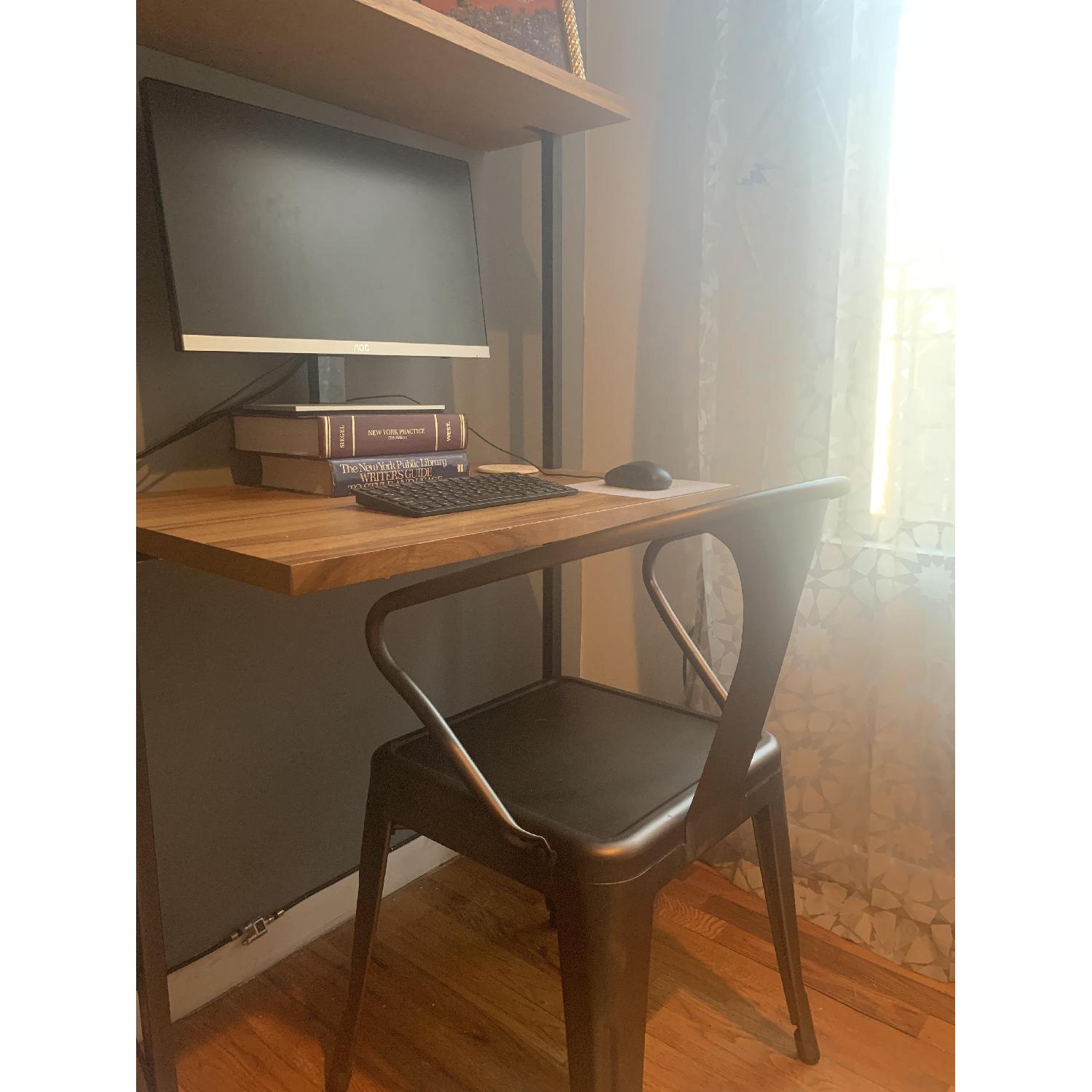 CB2 Helix Acacia Desk AptDeco