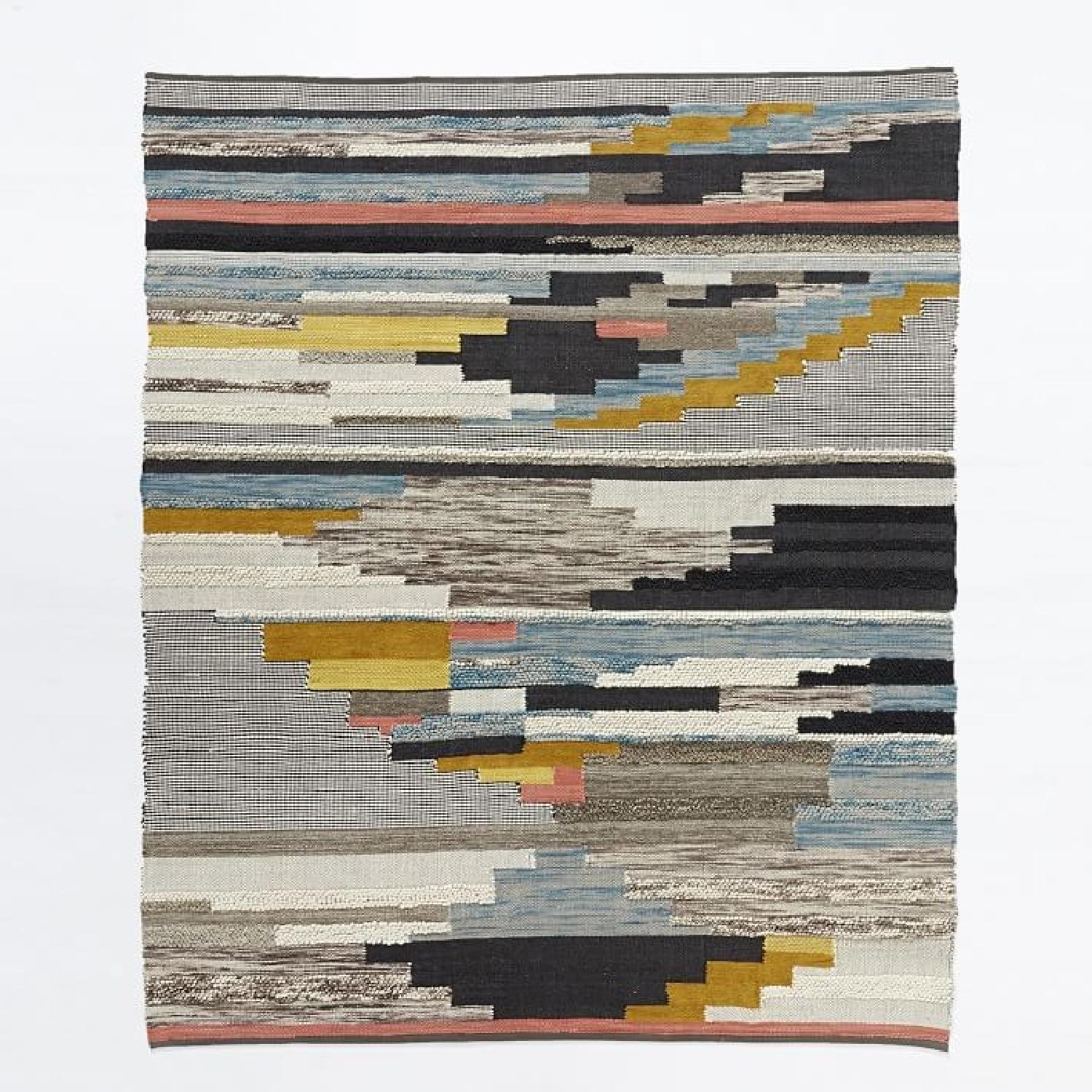West Elm Pixel Steps Handwoven Wool Rug - image-1