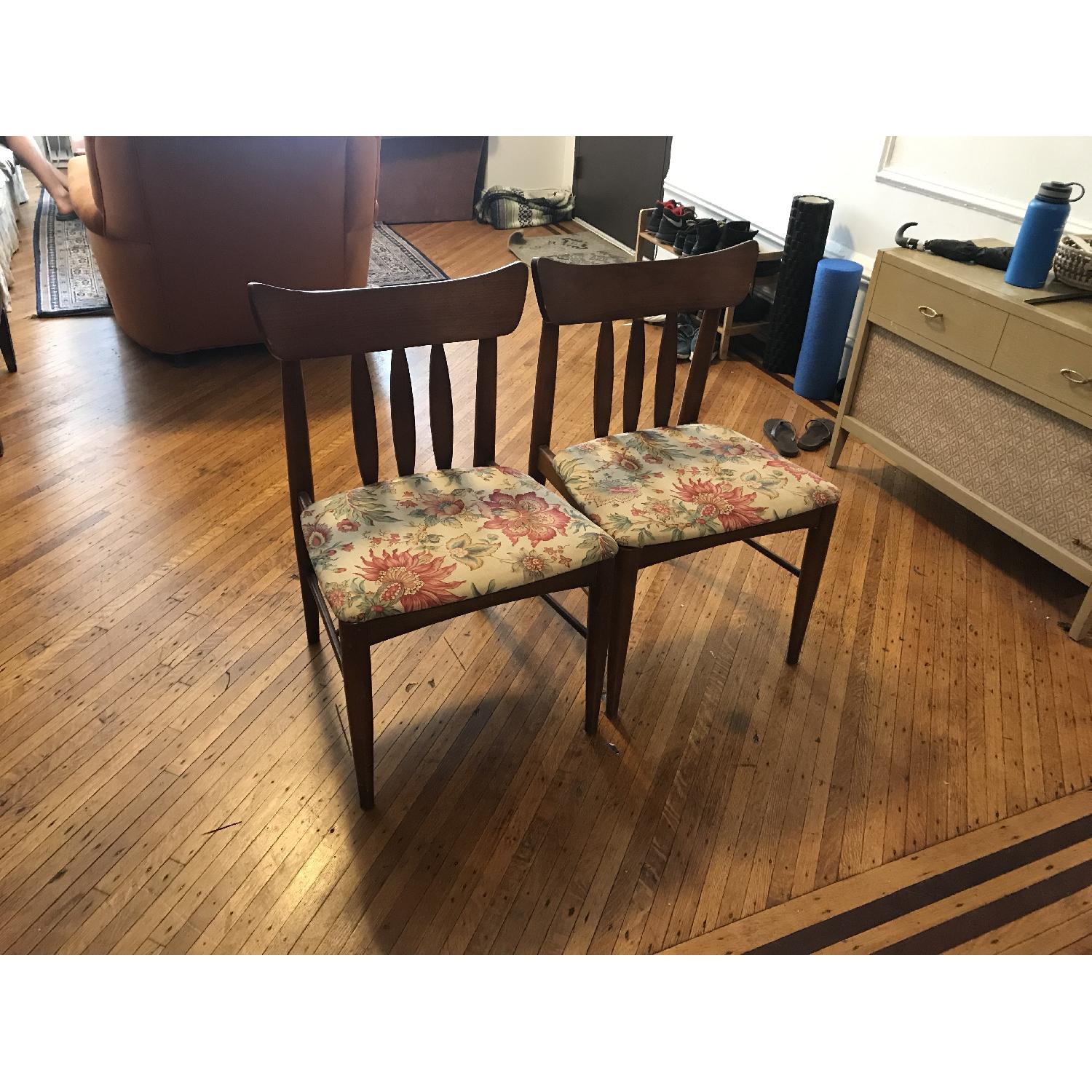 Antique Upholstered Wooden Dining Chairs - image-2