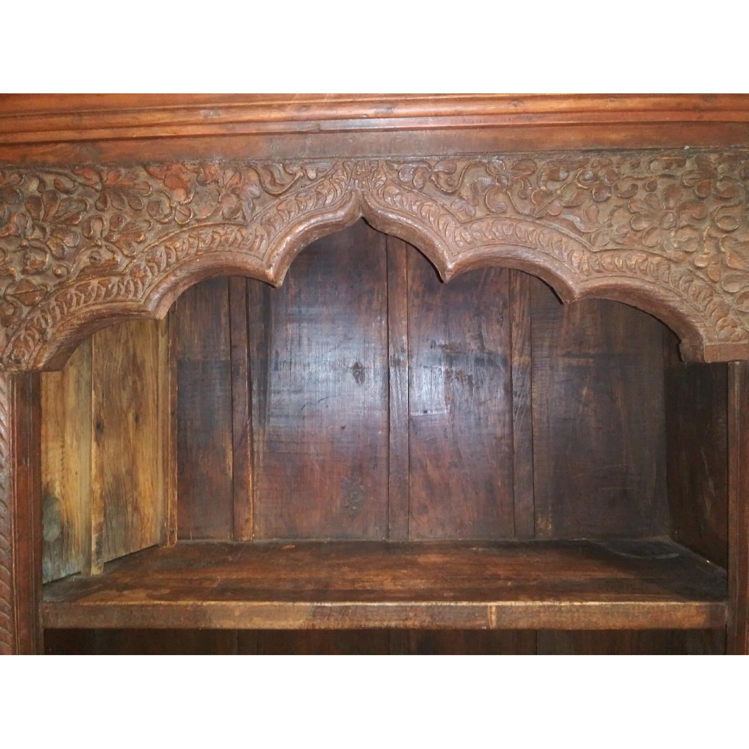 Hand Carved Wood Bookcase - image-1