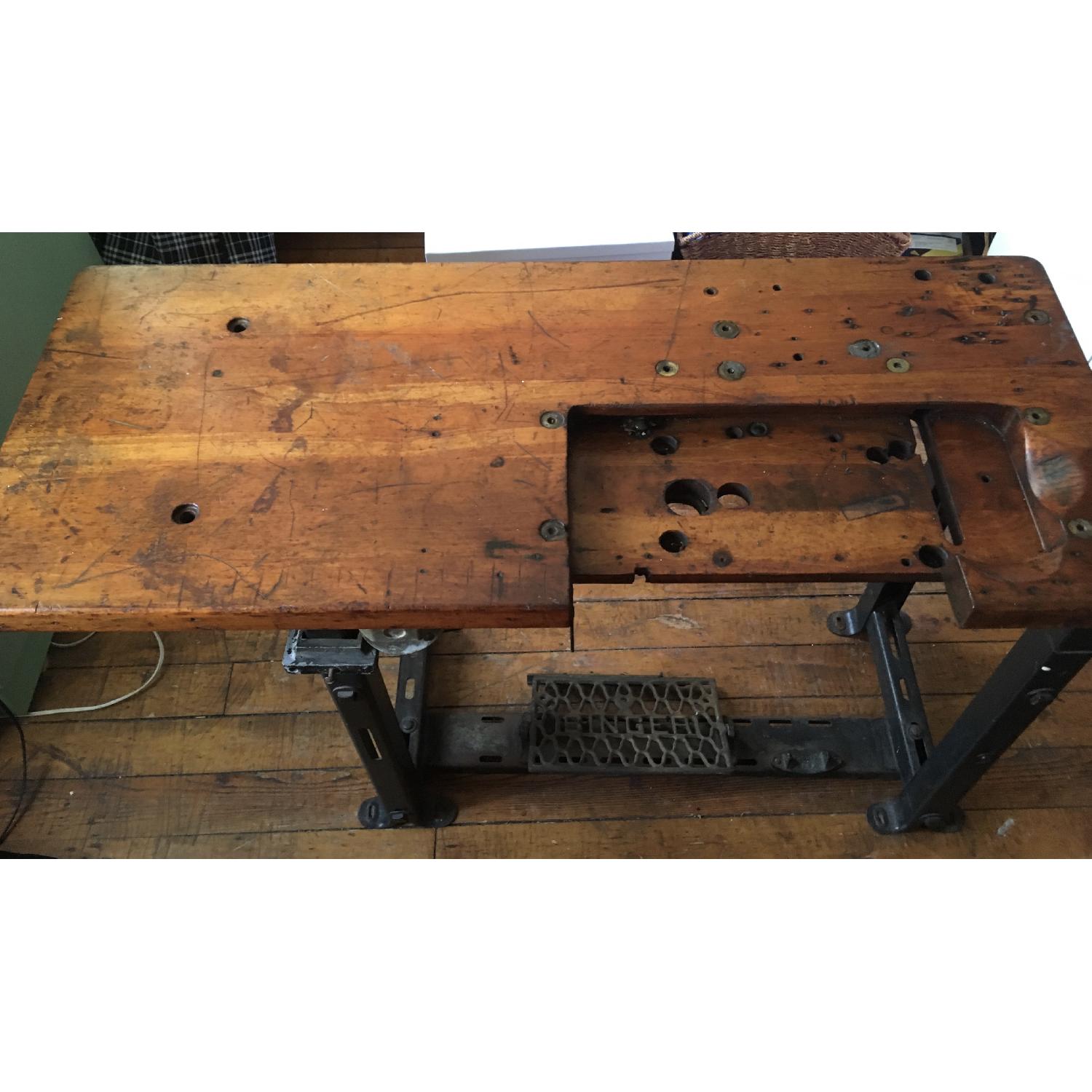 Antique Industrial Sewing Machine Table/Base - image-1
