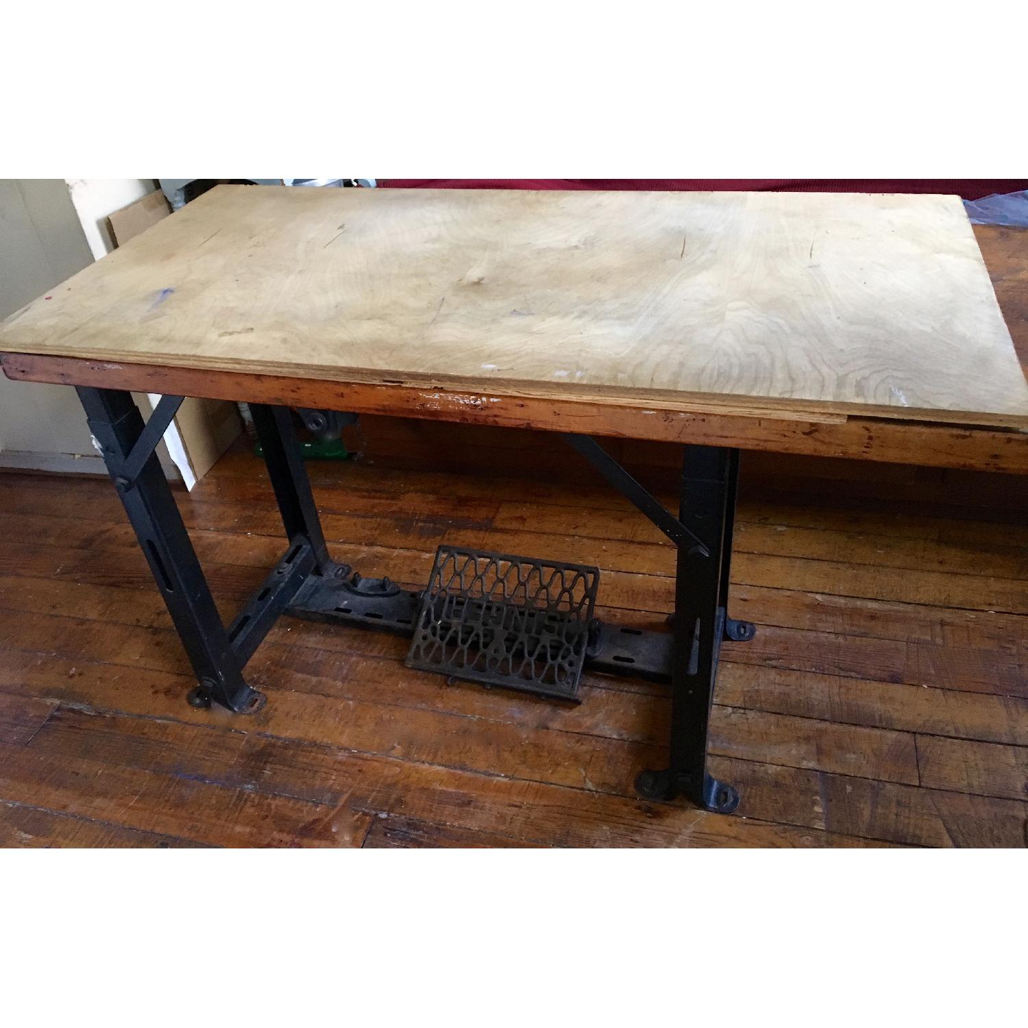 Antique Industrial Sewing Machine Table/Base - image-11