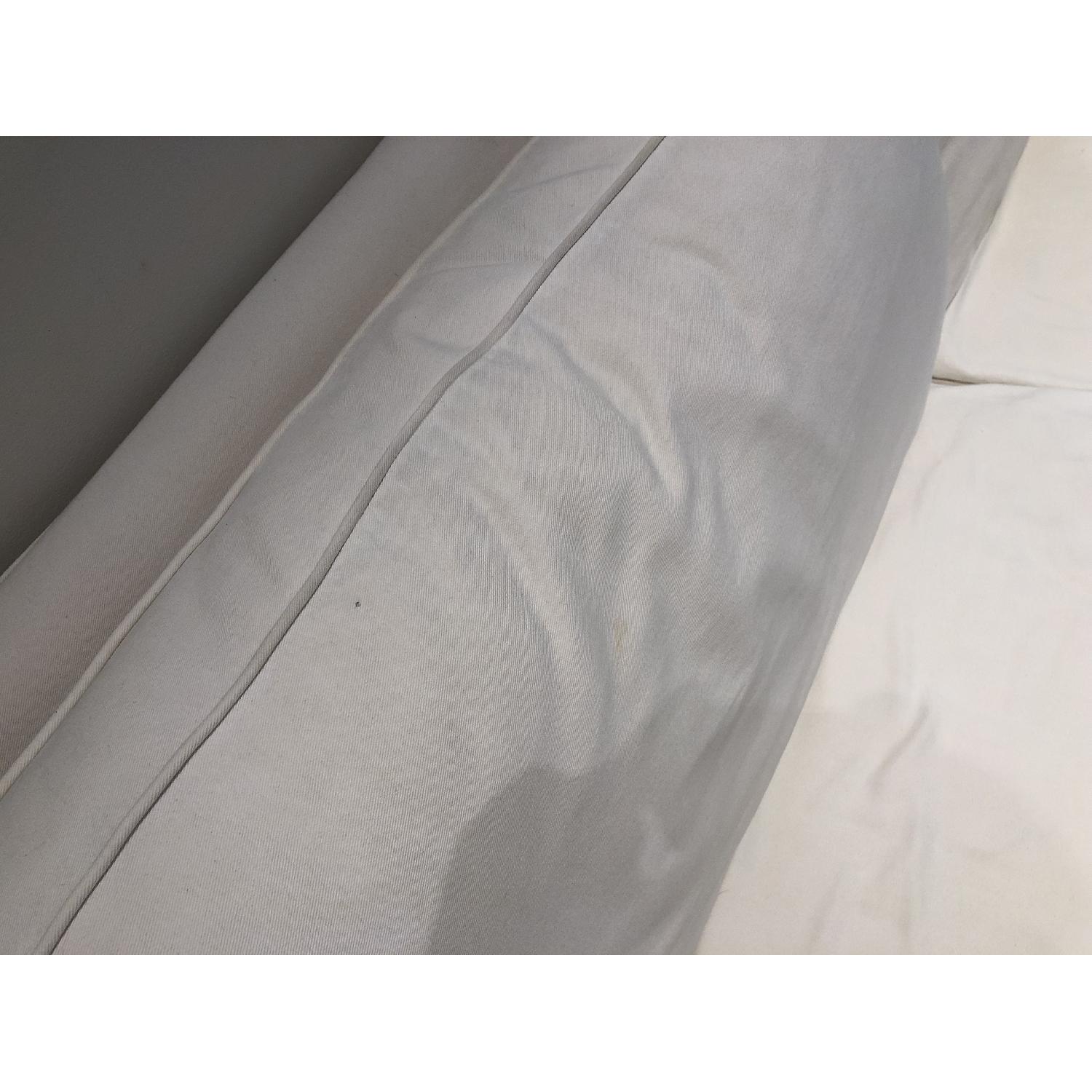 Raymour & Flanigan White Slipcover Sleeper Sofa - image-1