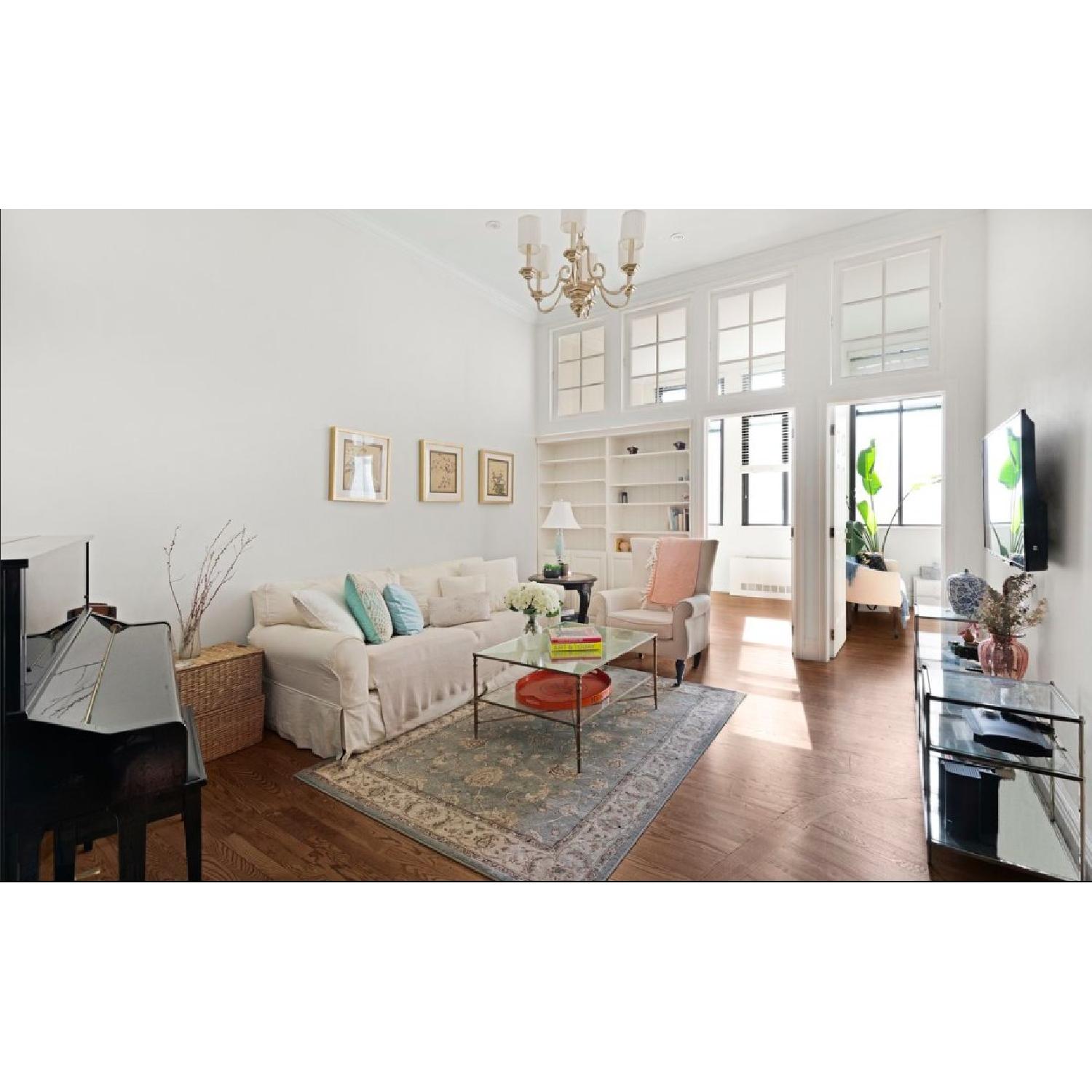 Raymour & Flanigan White Slipcover Sleeper Sofa - image-6