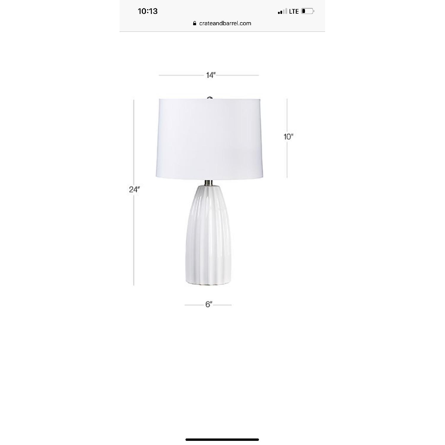 Crate & Barrel Ella Lamp in Teal - image-5