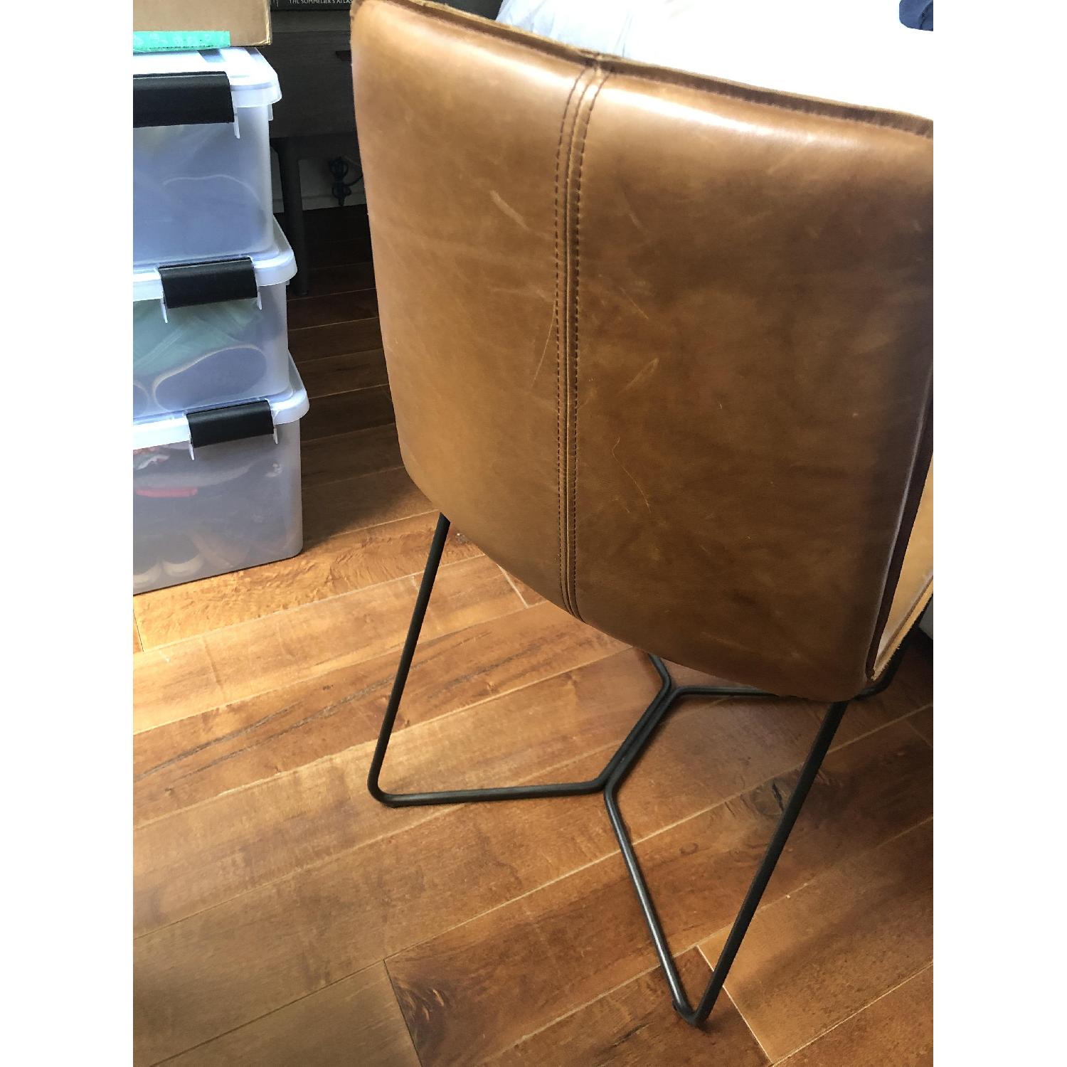 West Elm Slope Leather Chair - image-3