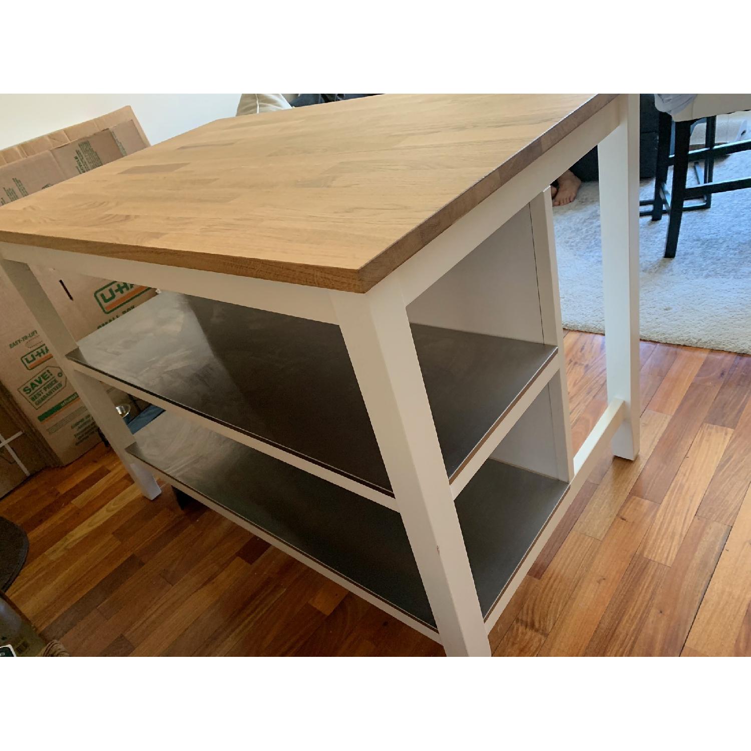 Ikea Kitchen Island W Butchers Block Top For Sale On Aptdeco