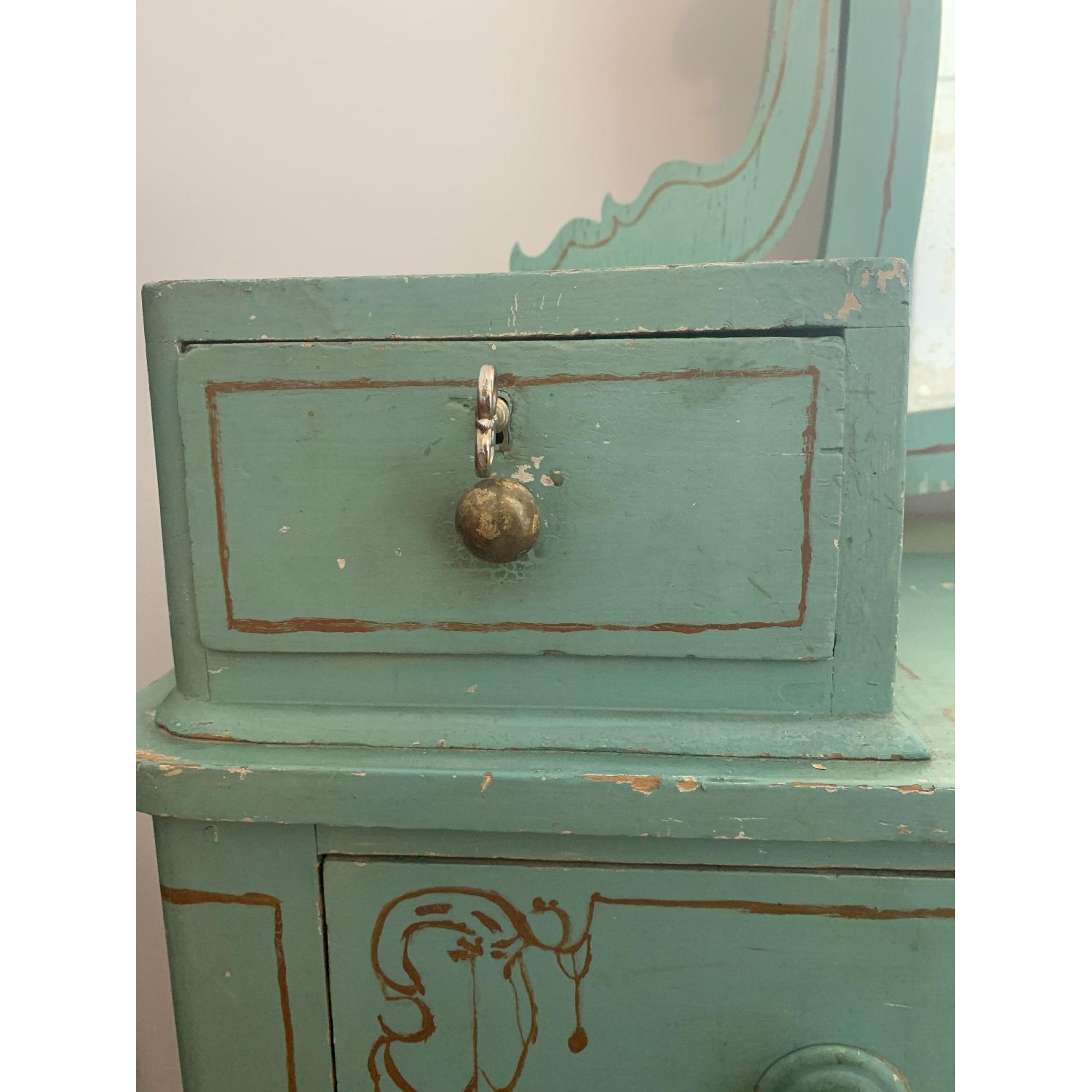 Antique 1920s Victorian Hand Painted Dresser/Vanity - image-2