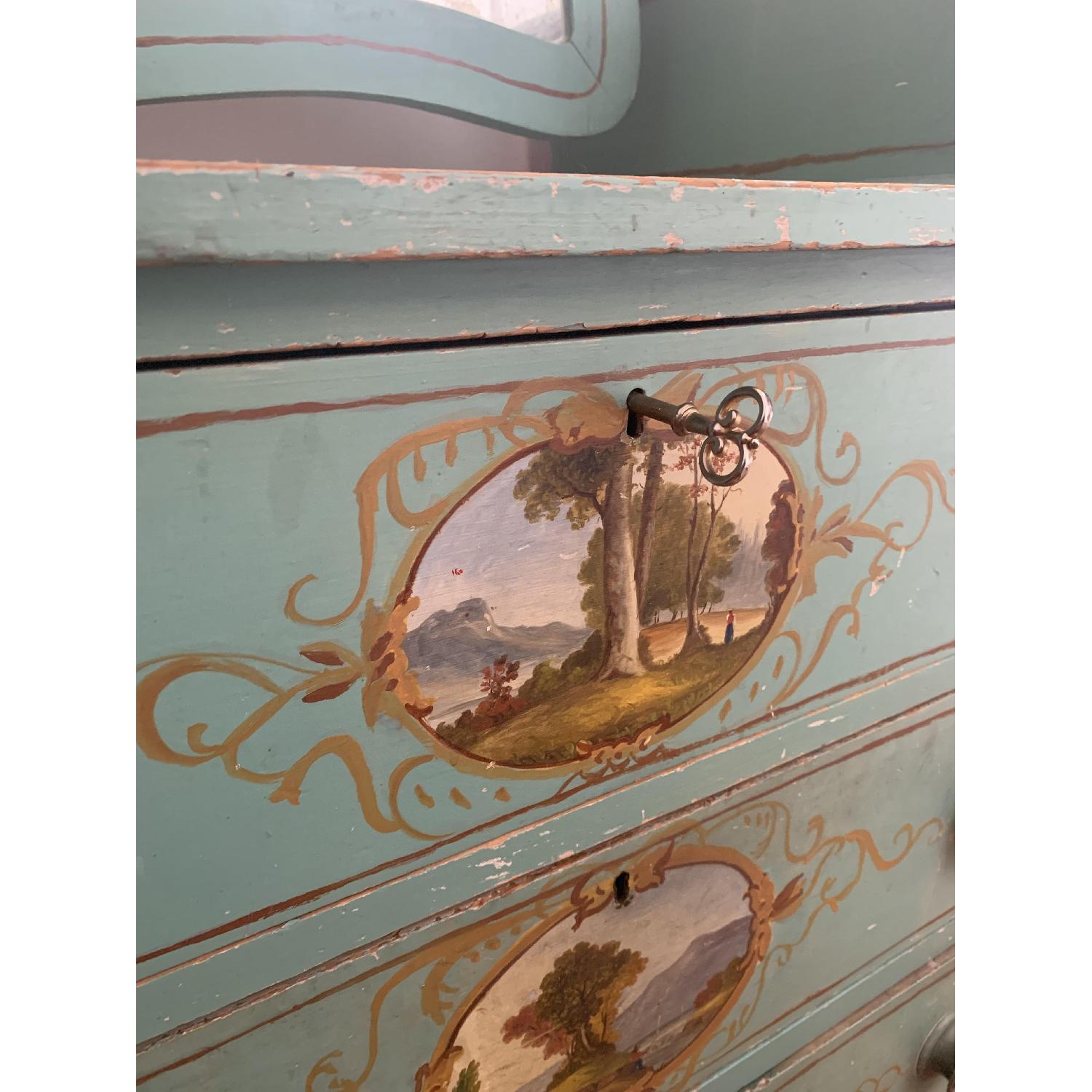 Antique 1920s Victorian Hand Painted Dresser/Vanity - image-4