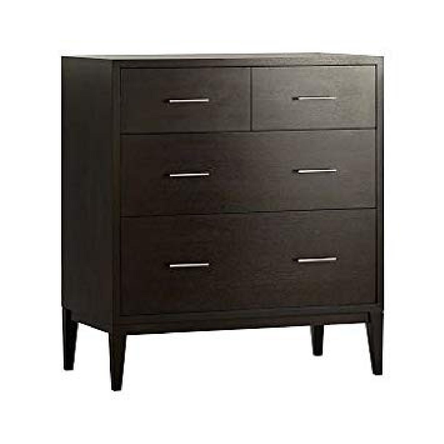 West Elm Narrow Leg 4 Drawer Dresser In Chocolate Aptdeco