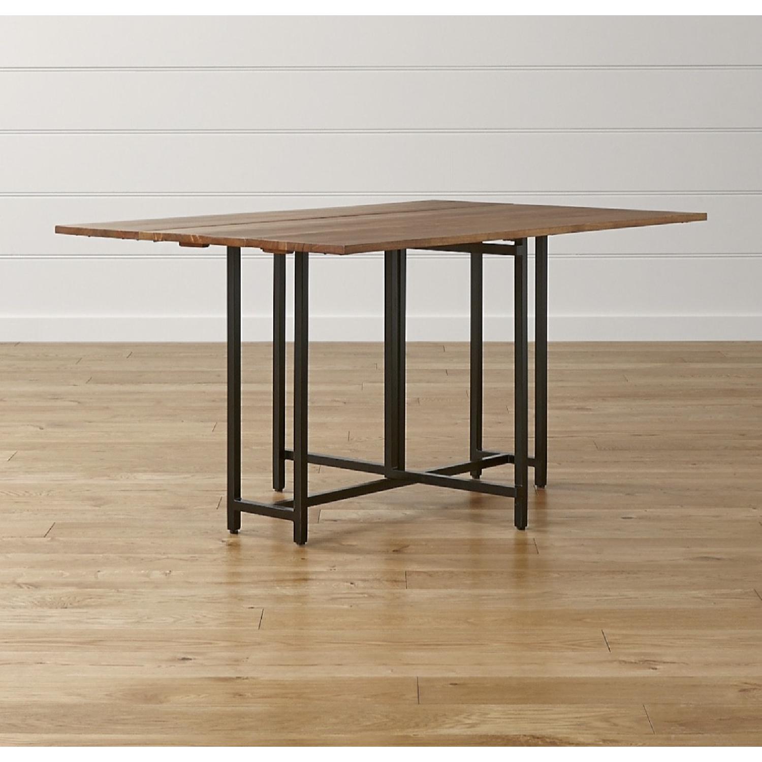 Crate & Barrel Origami Drop Leaf Rectangular Dining Table - image-4