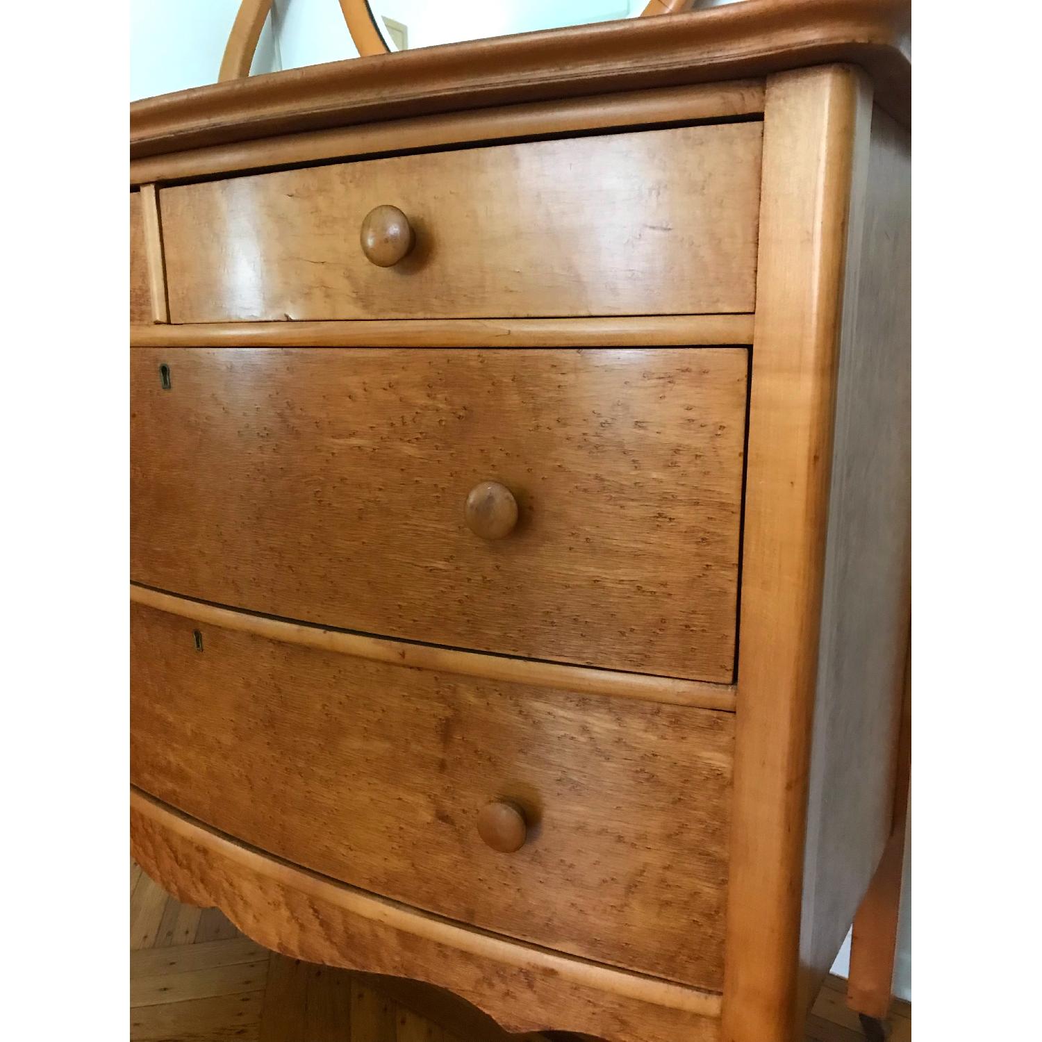 Edwardian Birdseye Maple Bow Front Dresser - image-4
