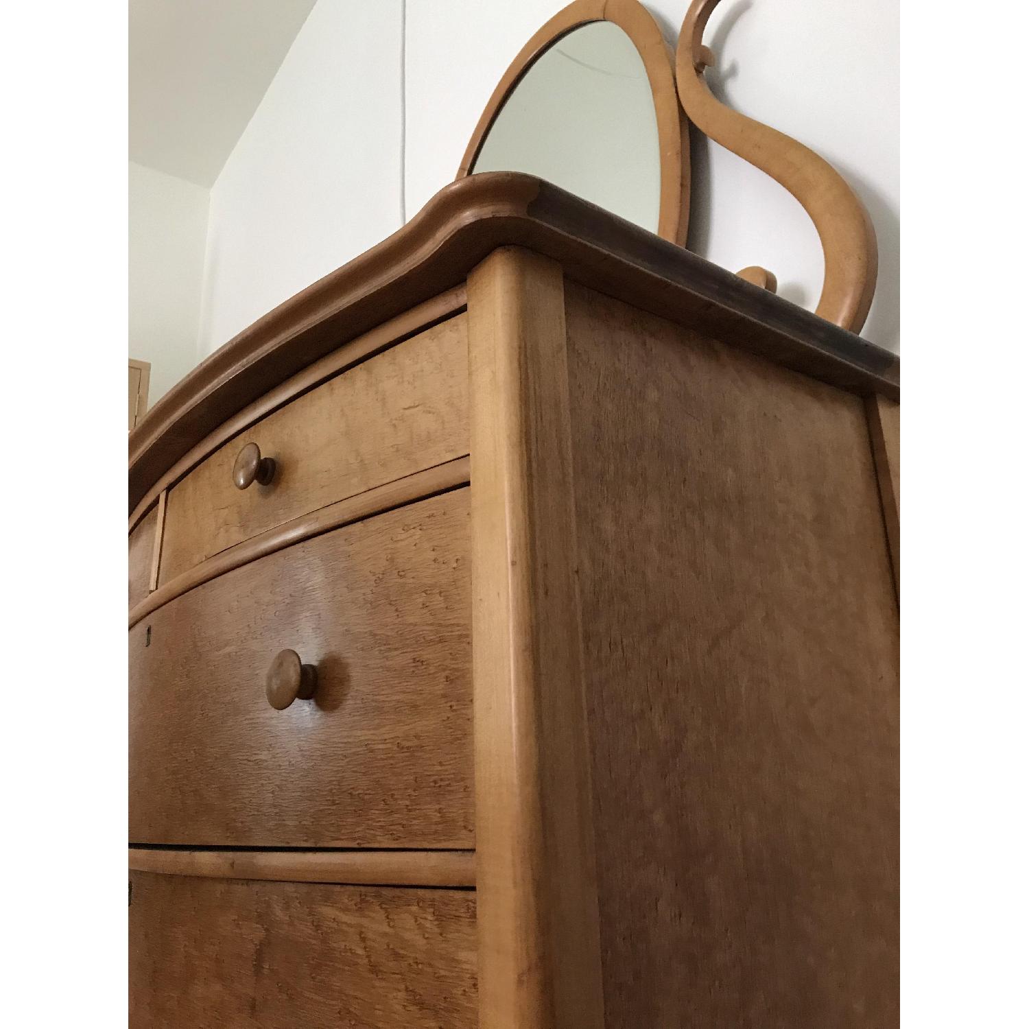 Edwardian Birdseye Maple Bow Front Dresser - image-6