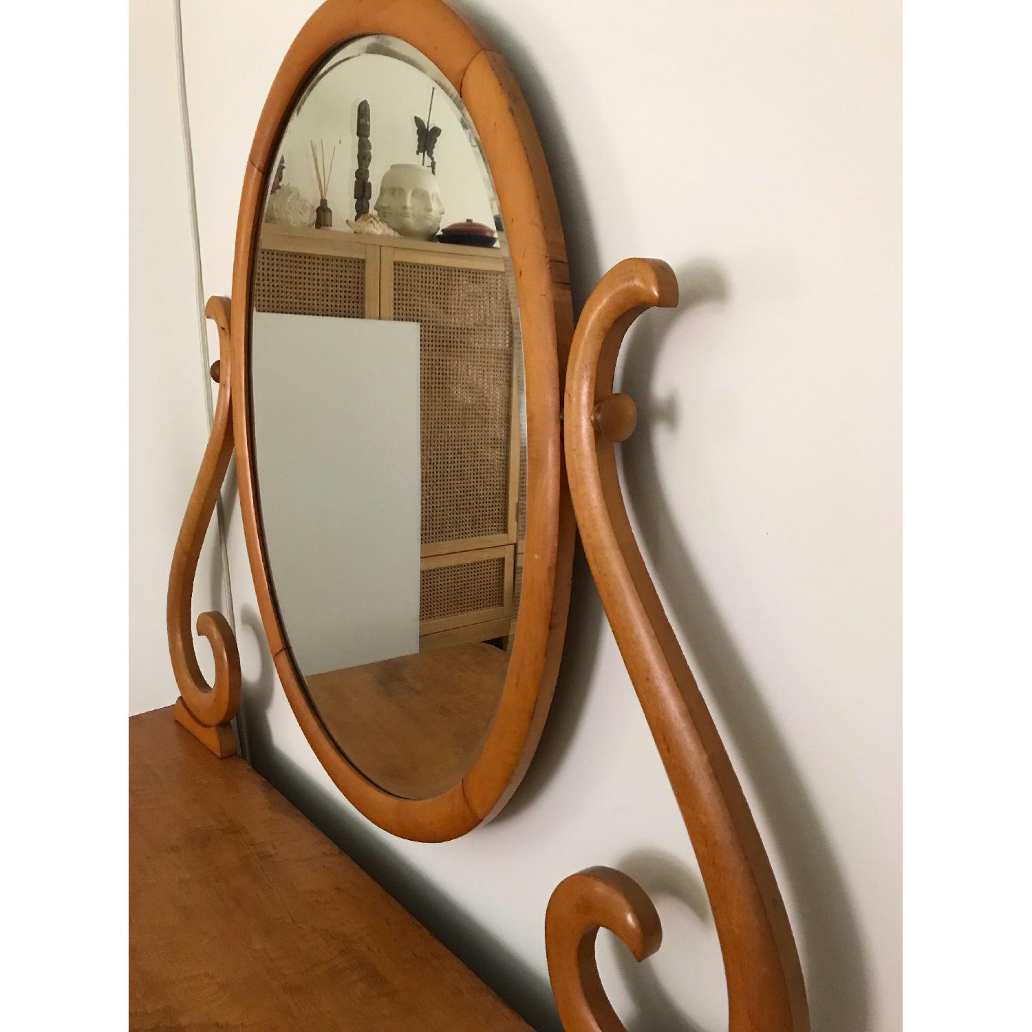 Edwardian Birdseye Maple Bow Front Dresser - image-8