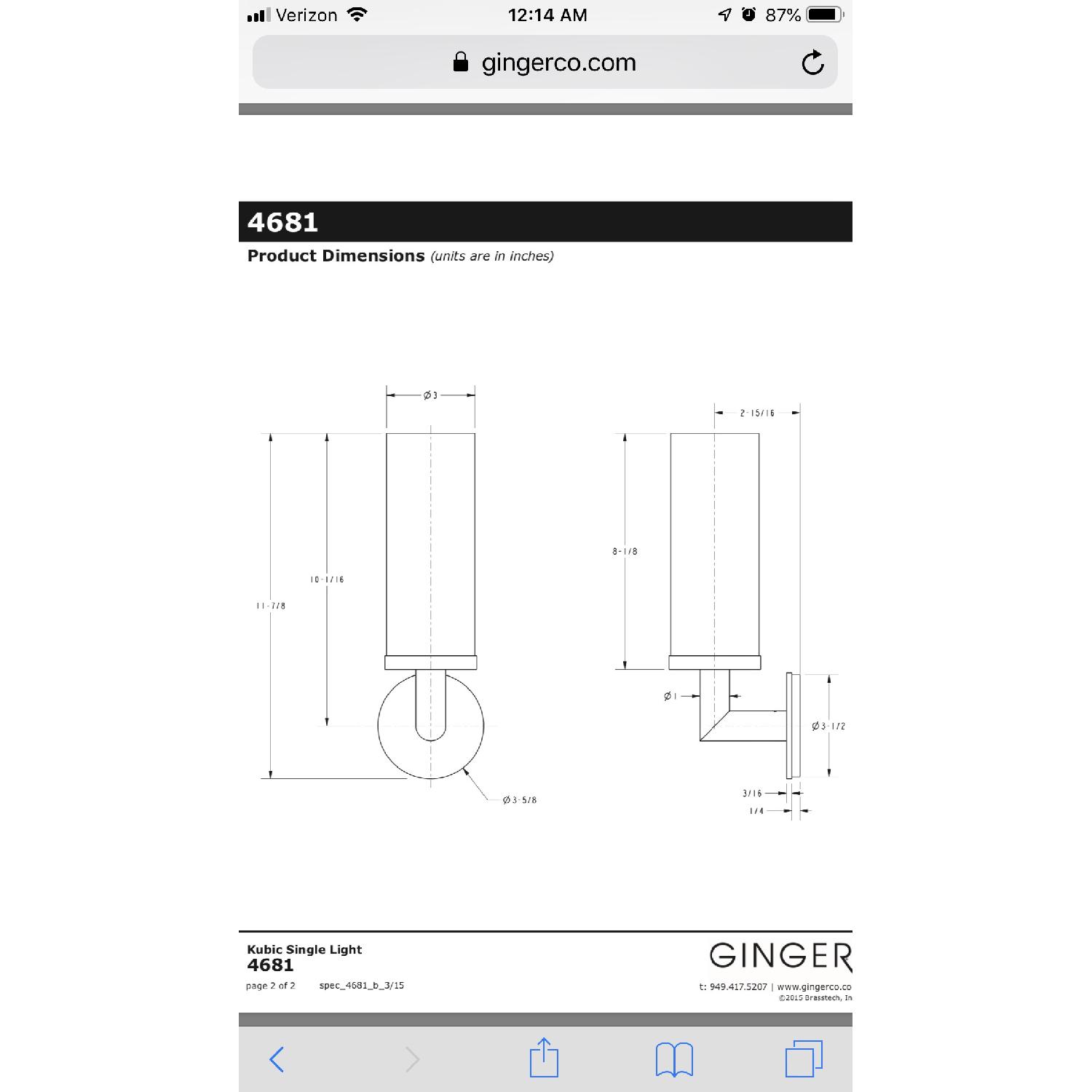Ginger Kubic Sconce in Polished Nickel - image-3