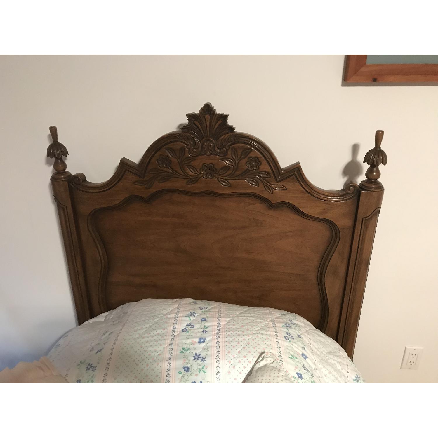 Karges Walnut Carved Headboard - image-1