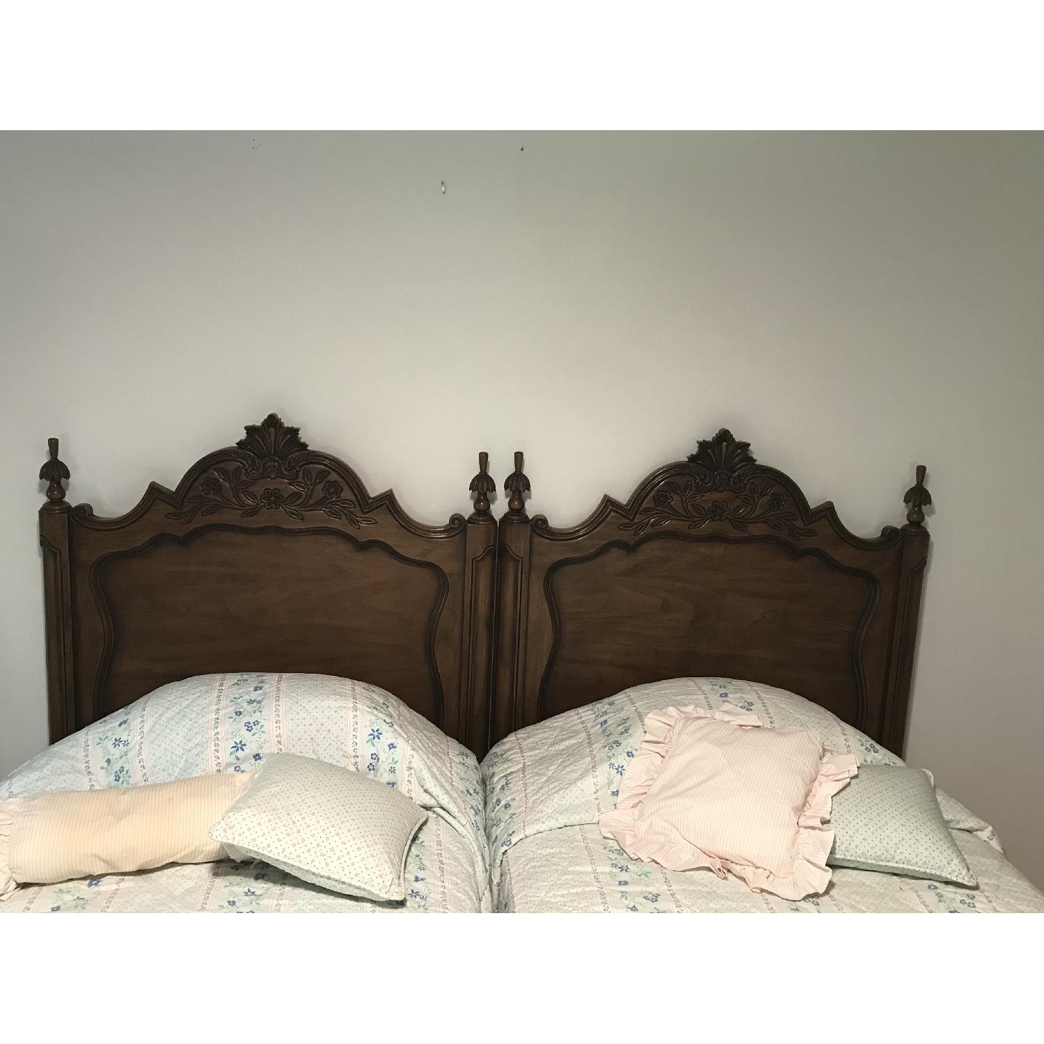 Karges Walnut Carved Headboard - image-2