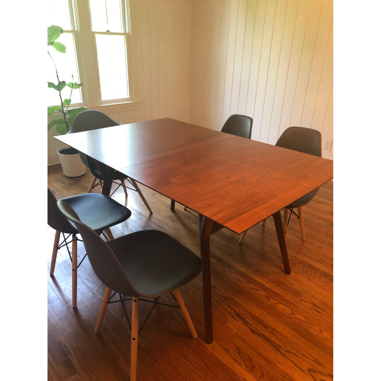 West Elm Mid-Century Expandable Dining Table in Walnut - image-1