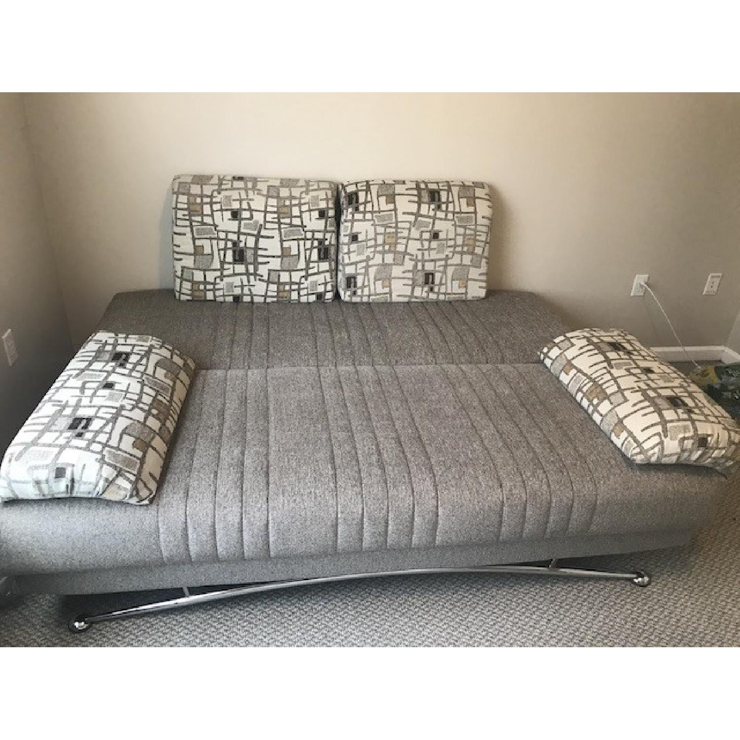 Twin Size Convertible Sleeper Sofa w/ Storage - image-4