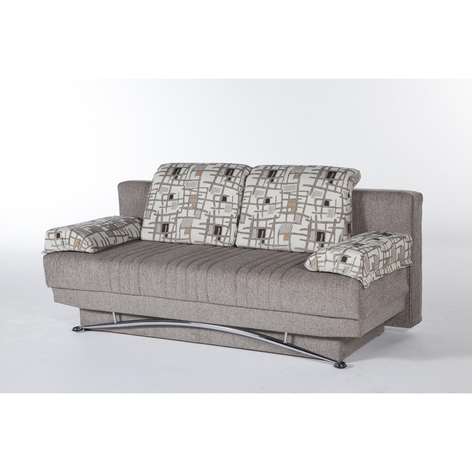 Twin Size Convertible Sleeper Sofa w/ Storage - image-6