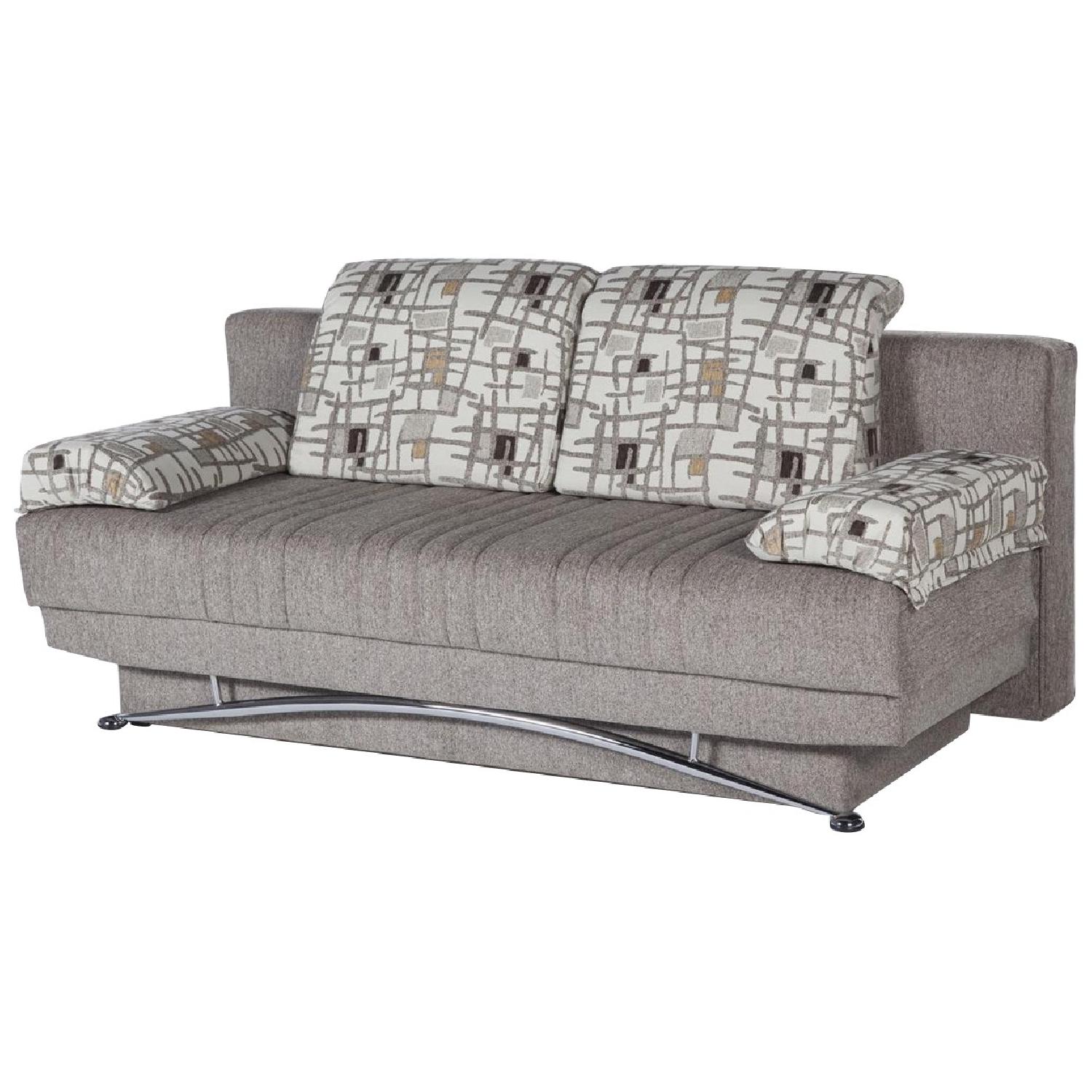 Twin Size Convertible Sleeper Sofa w/ Storage AptDeco
