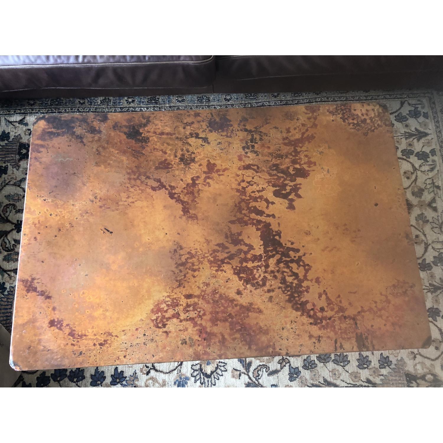 Arhaus Copper & Iron Rectangular Coffee Table - image-2