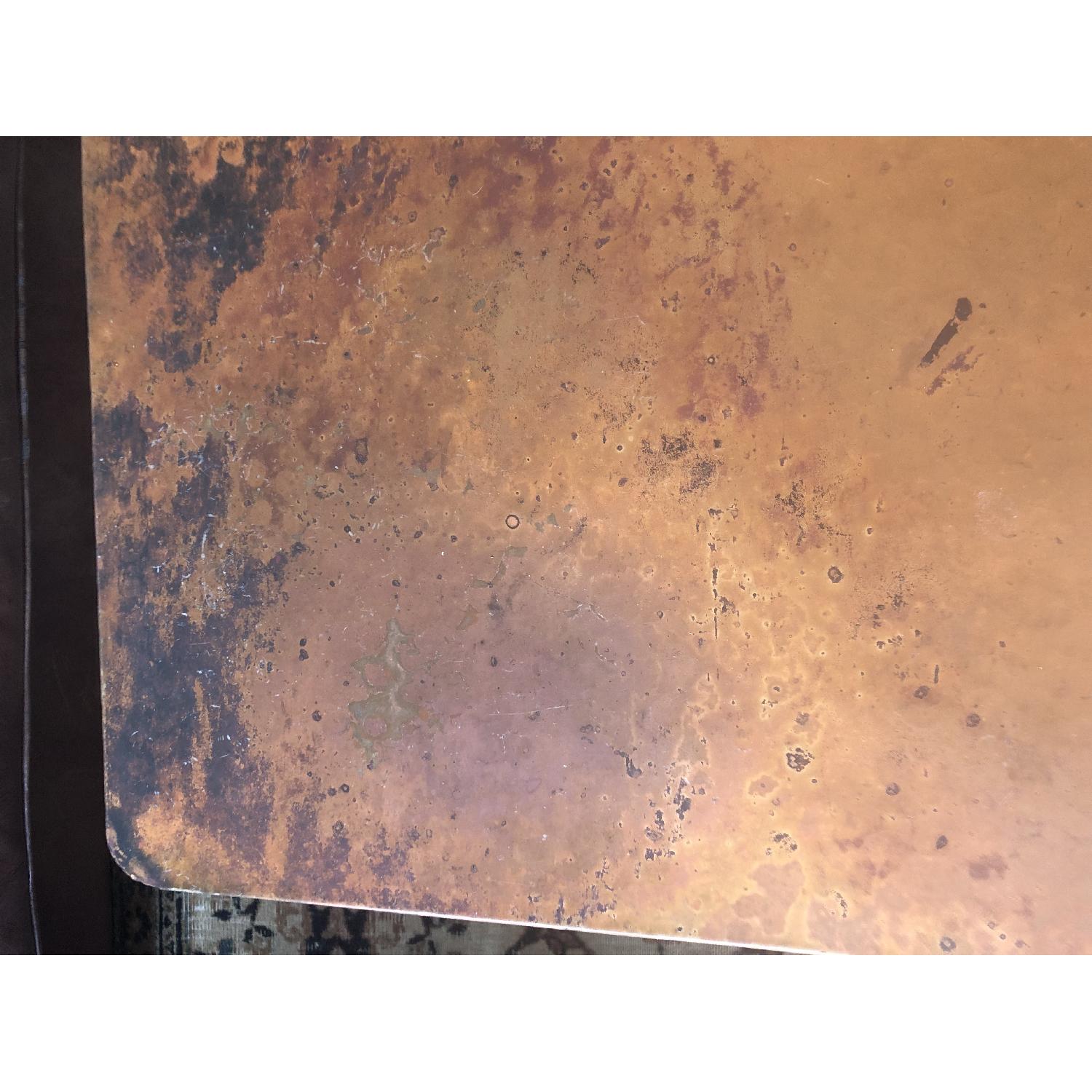 Arhaus Copper & Iron Rectangular Coffee Table - image-3