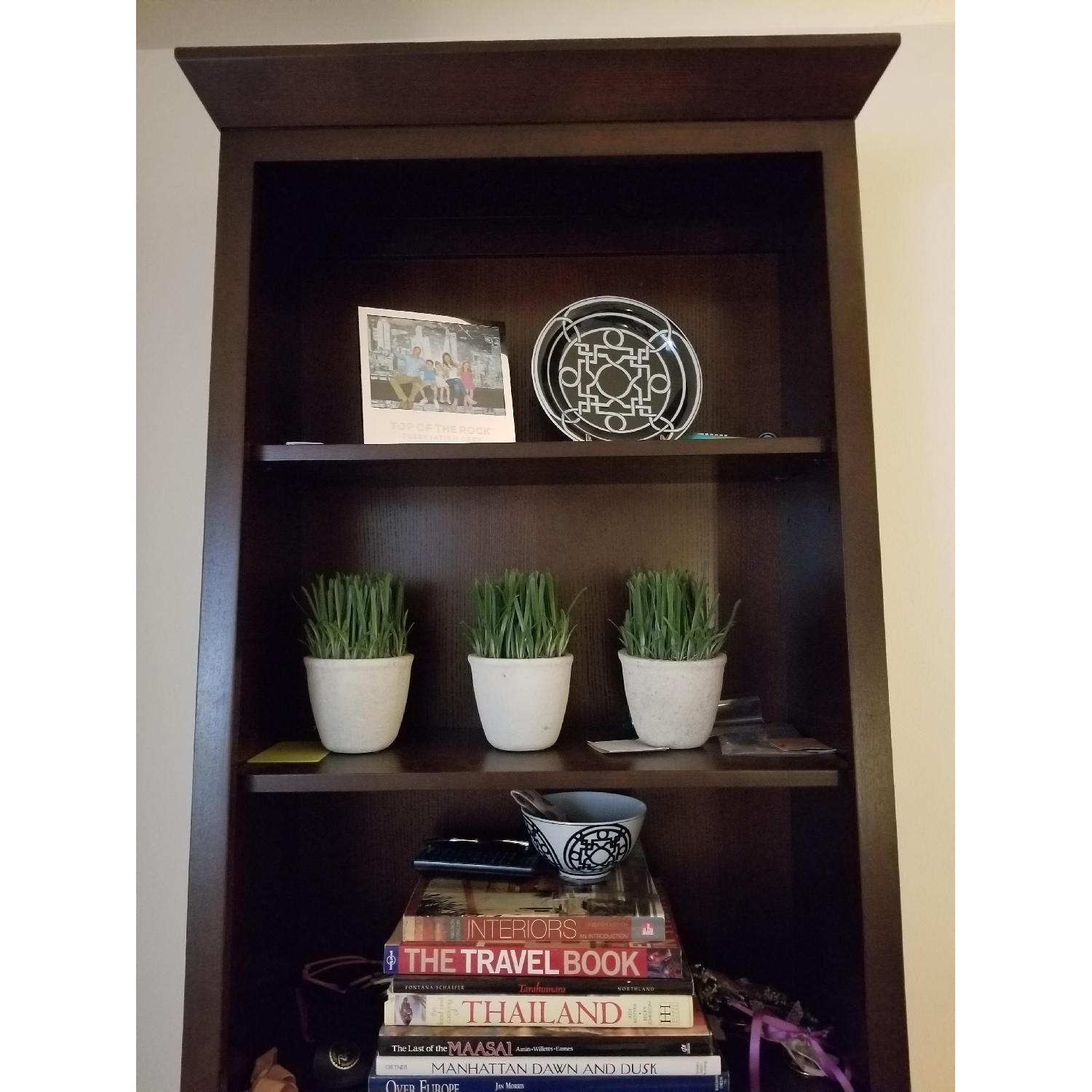 Ethan Allen Wood Tall Bookcase - image-1