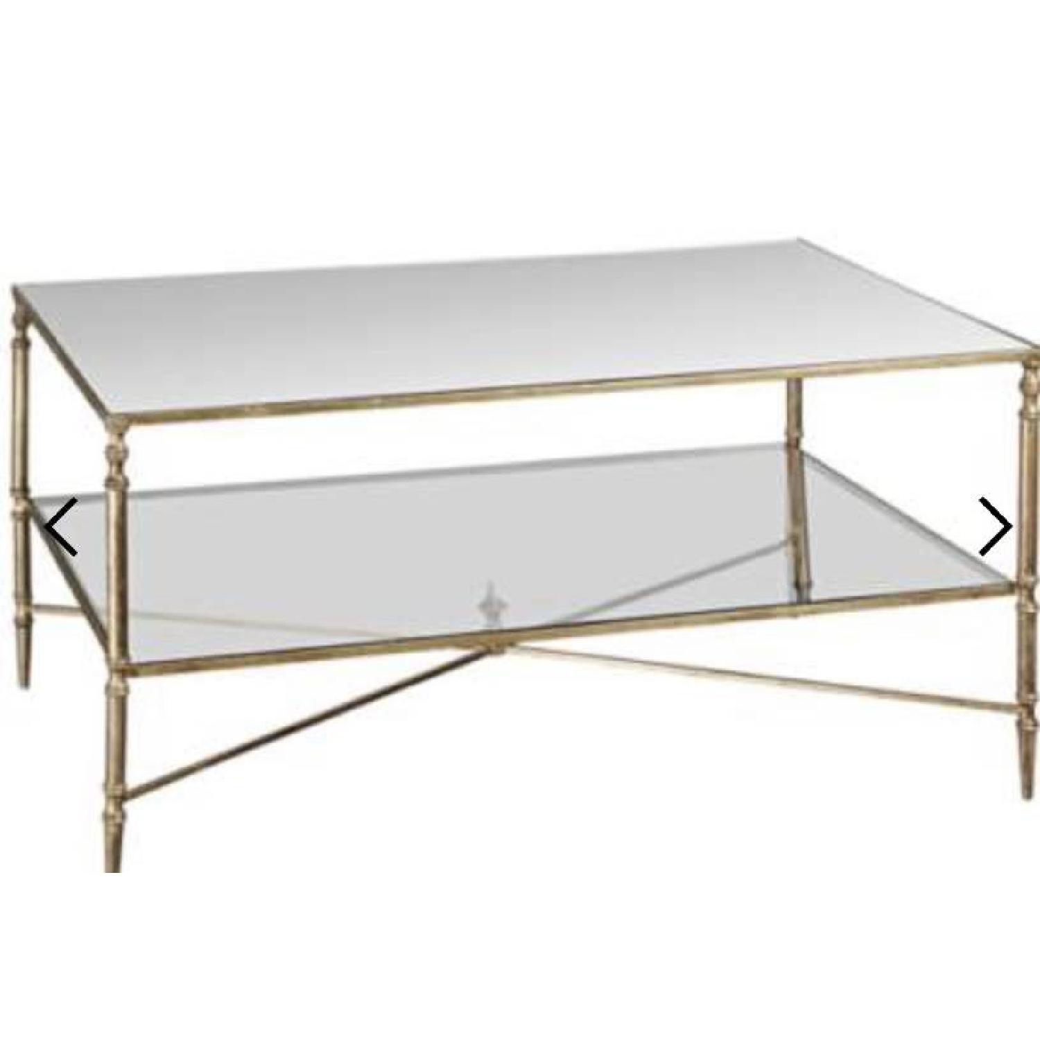 Uttermost Mirrored Glass Coffee Table AptDeco