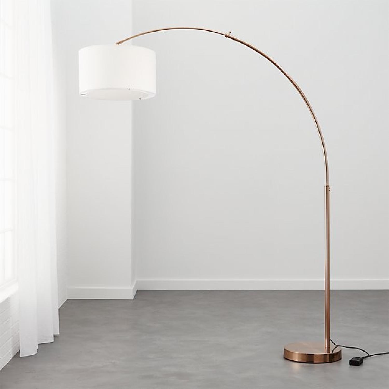 CB2 Big Dipper Brass Arc Floor Lamp - image-1